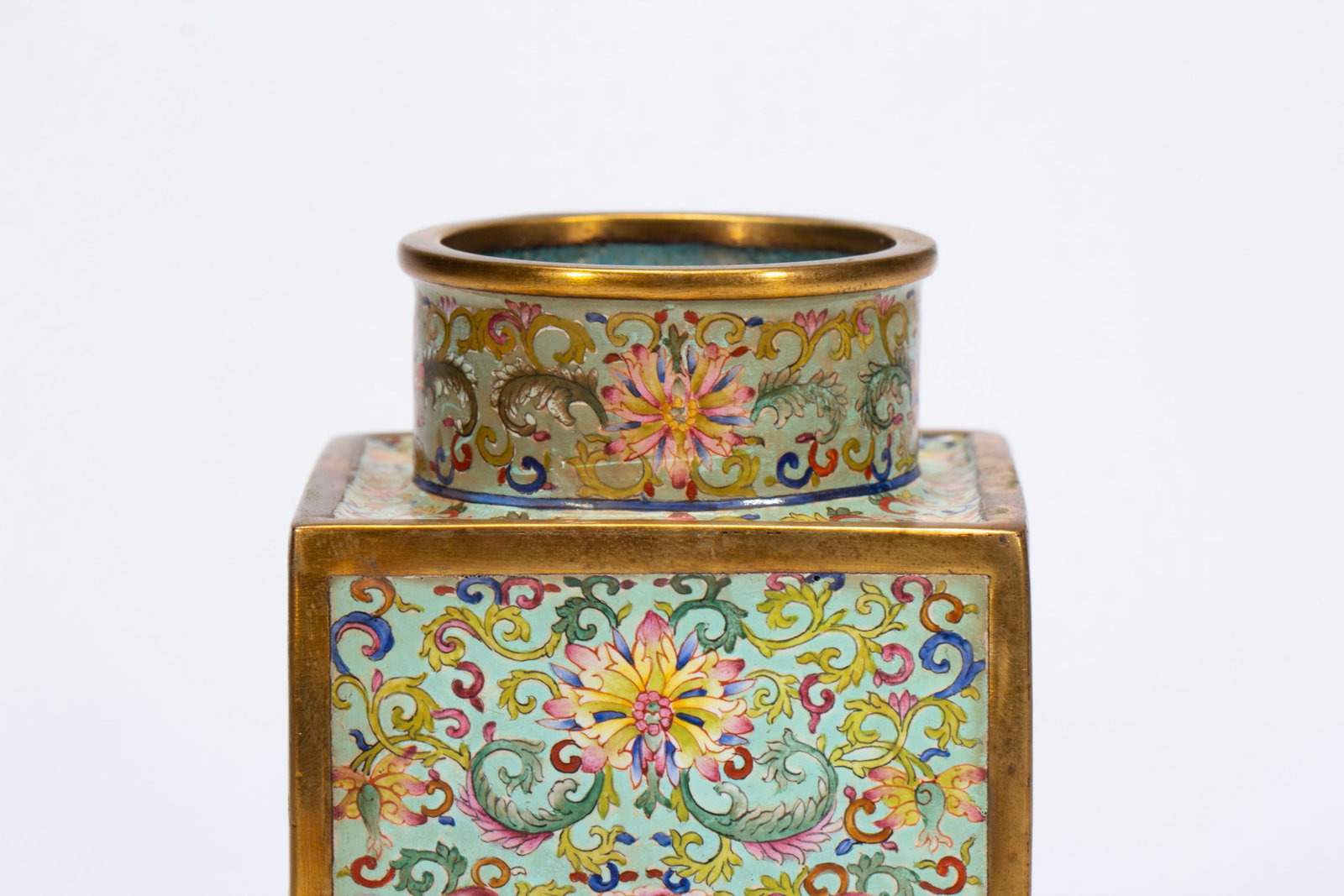 A Chinese Painted Enamel Square Vase - 8