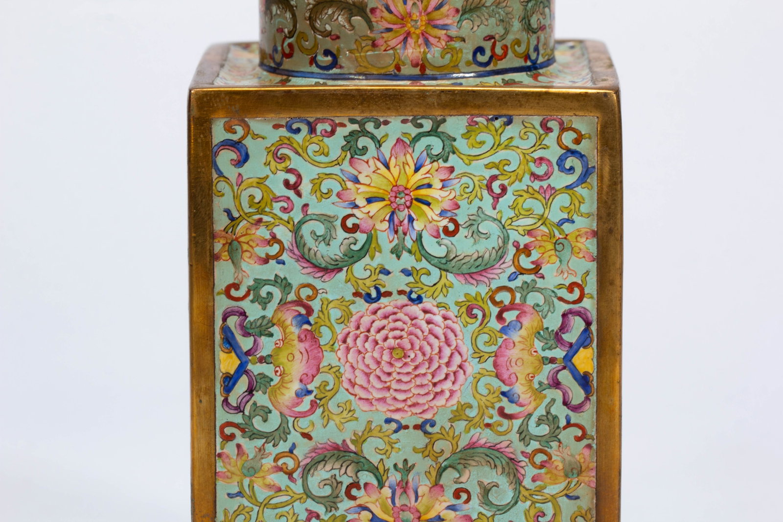 A Chinese Painted Enamel Square Vase - 9