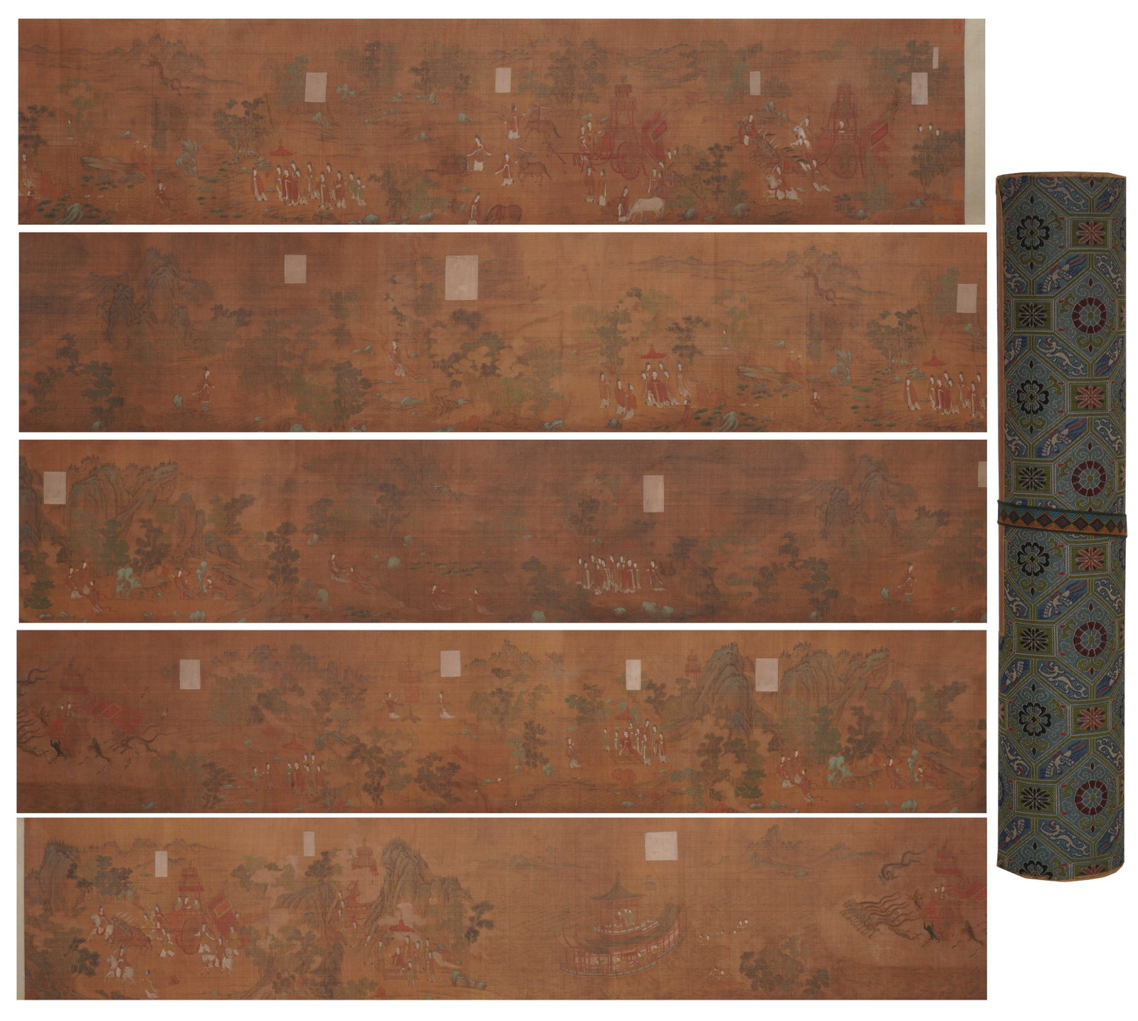 A CHINESE PAINTING OF FIGURAL LANDSCAPE: A CHINESE PAINTING OF FIGURAL LANDSCAPE (775 x 39cm)