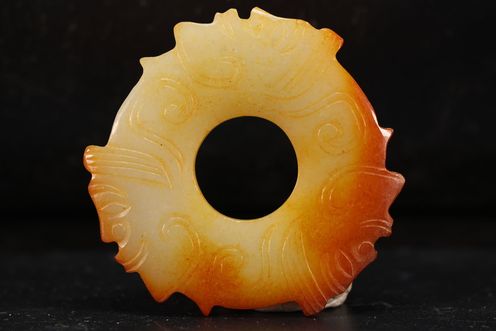 Jade Carved Character Face Pattern Bi - 2