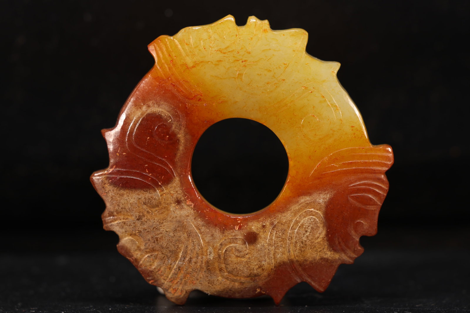 Jade Carved Character Face Pattern Bi - 4