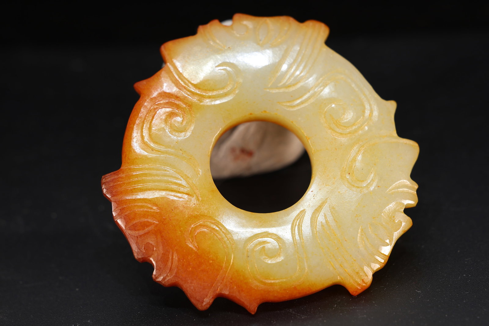 Jade Carved Character Face Pattern Bi - 5