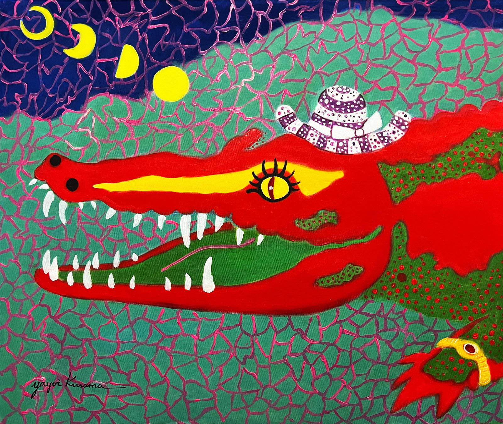 Yayoi Kusama. Crocodile. Oil on Canvas (1 of 7)