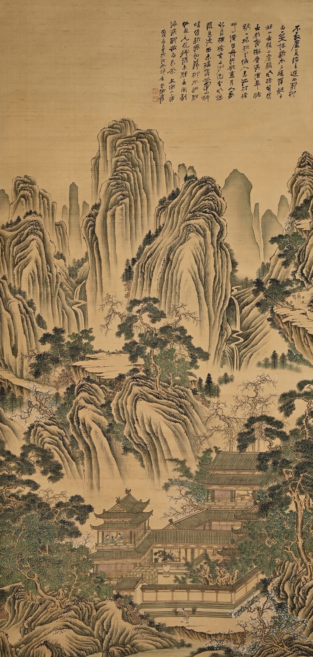 Chinese Drawing Landscape and Character Painting,Zhang Daqian Mark: Chinese Drawing Landscape and Character Painting,Zhang Daqian Mark ?185 x 90cm?