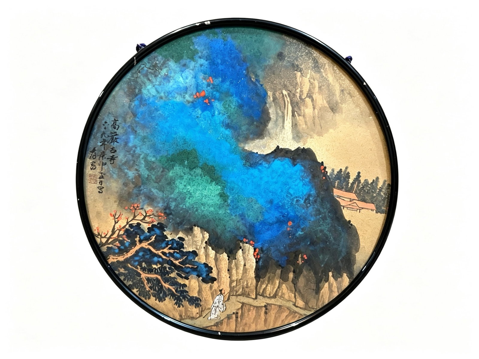 Chinese Drawing Colored Landscape Painting,Zhang Daqian Mark: Chinese Drawing Colored Landscape Painting,Zhang Daqian Mark ?45 x 45cm?