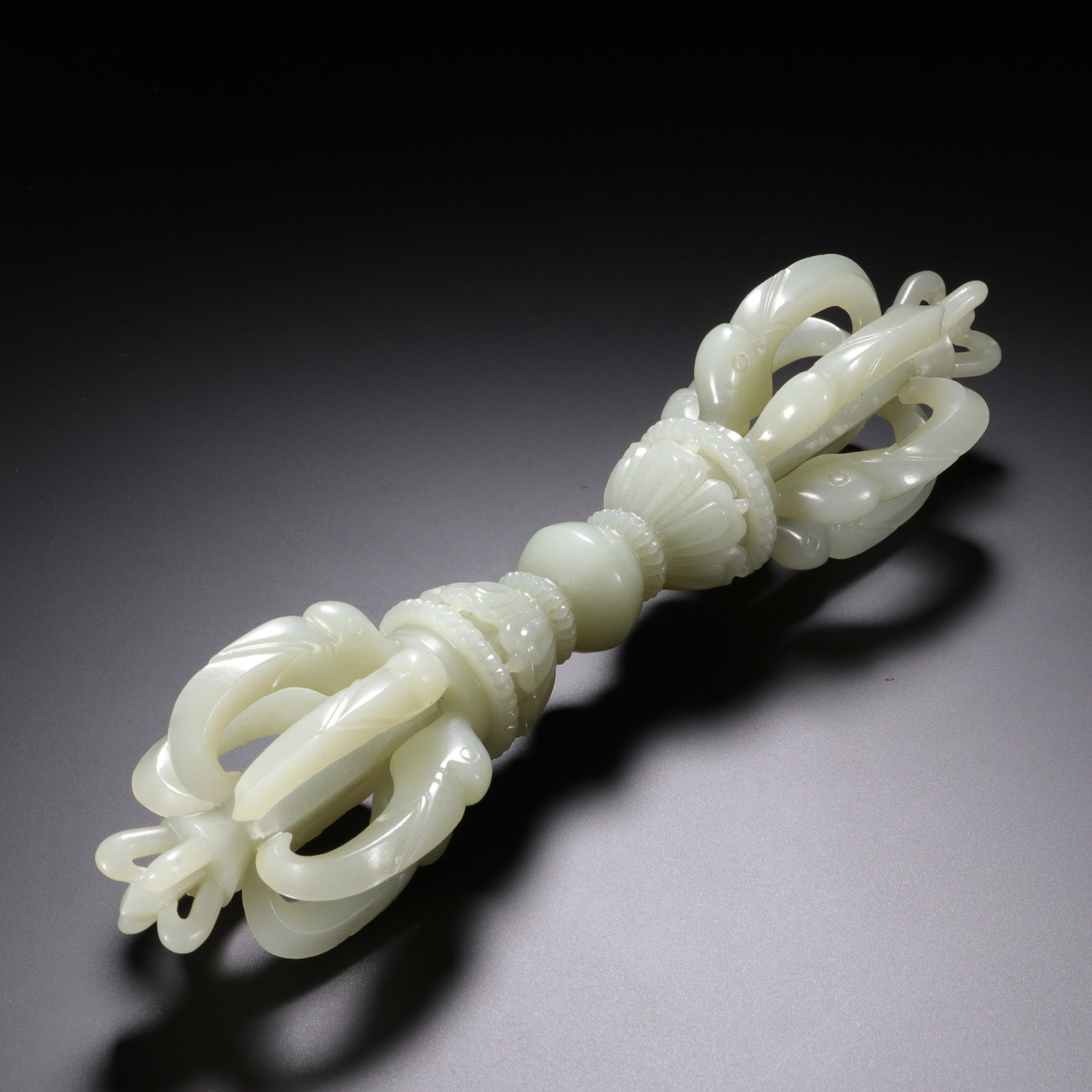 A Chinese Hetian Jade Vajra - 4