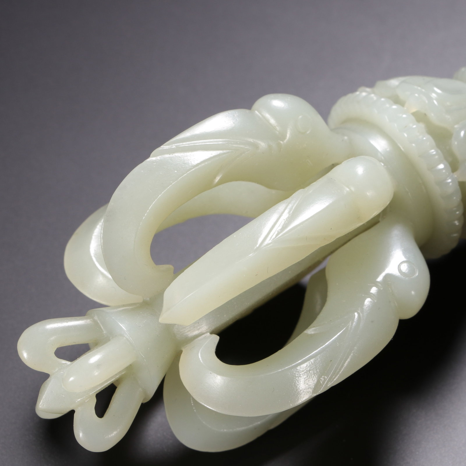 A Chinese Hetian Jade Vajra - 6