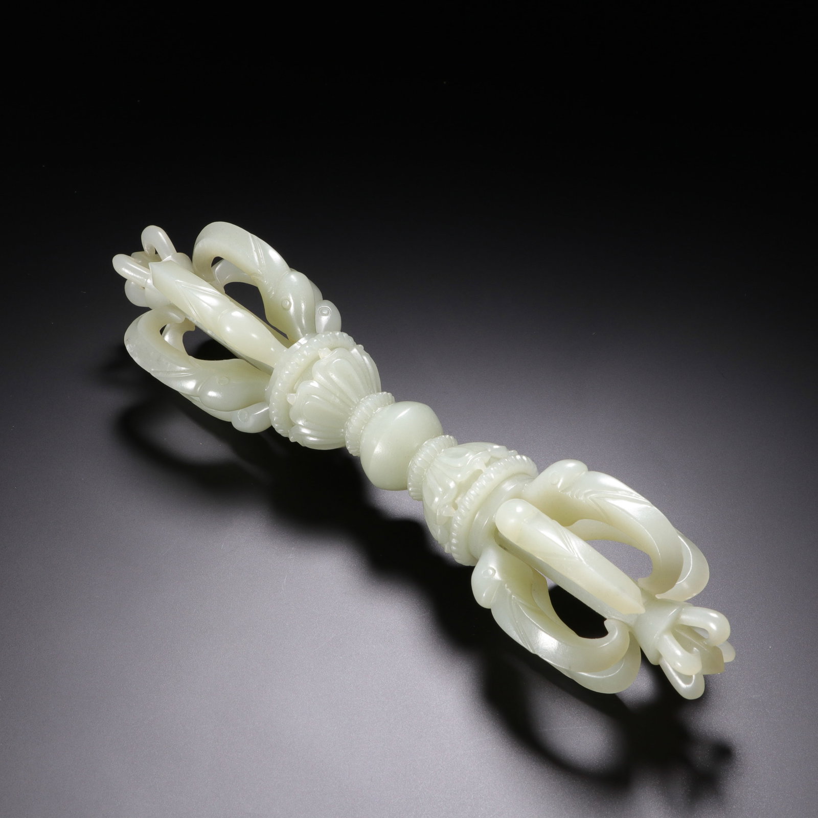 A Chinese Hetian Jade Vajra - 7