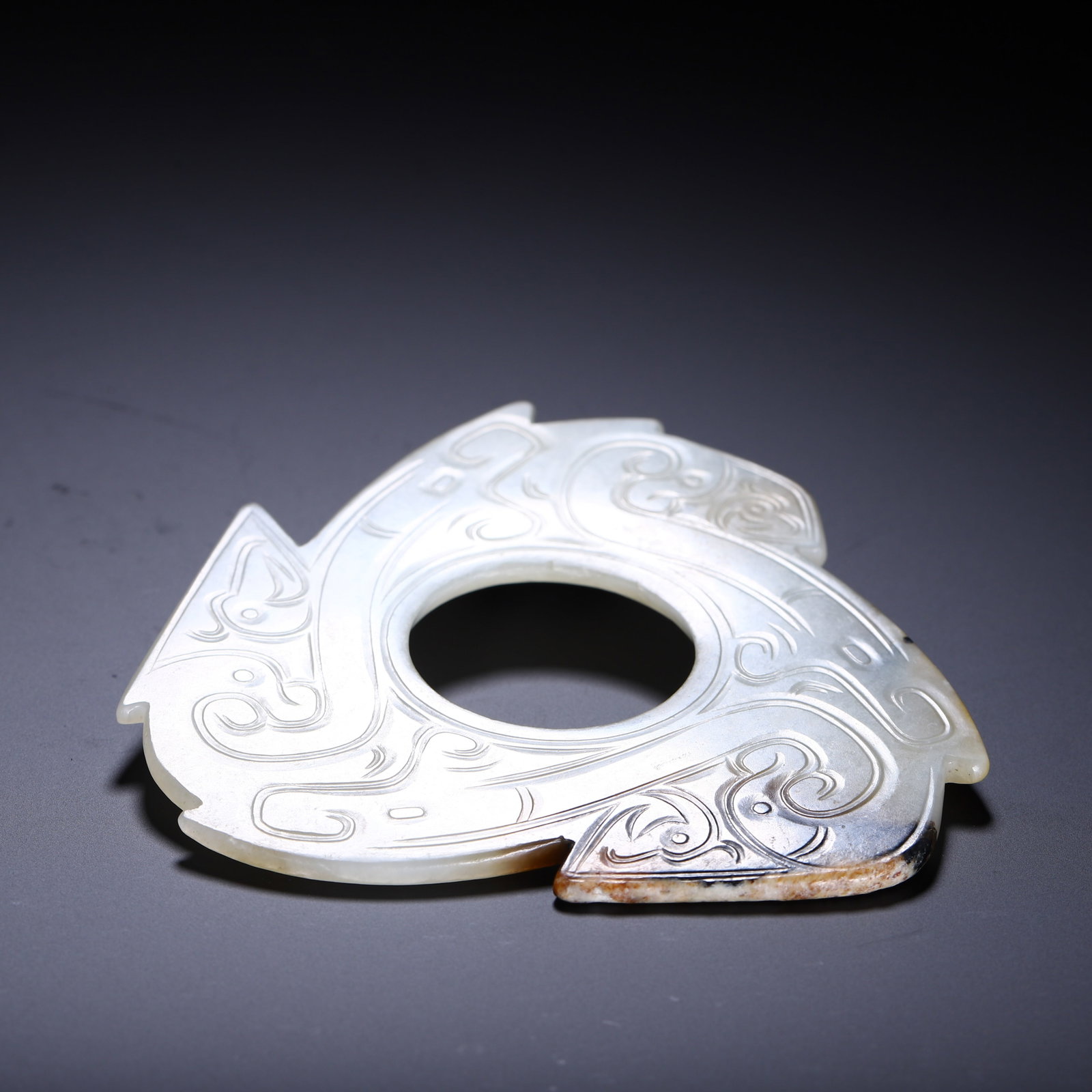 A Chinese Hetian Jade Bi Disc - 9