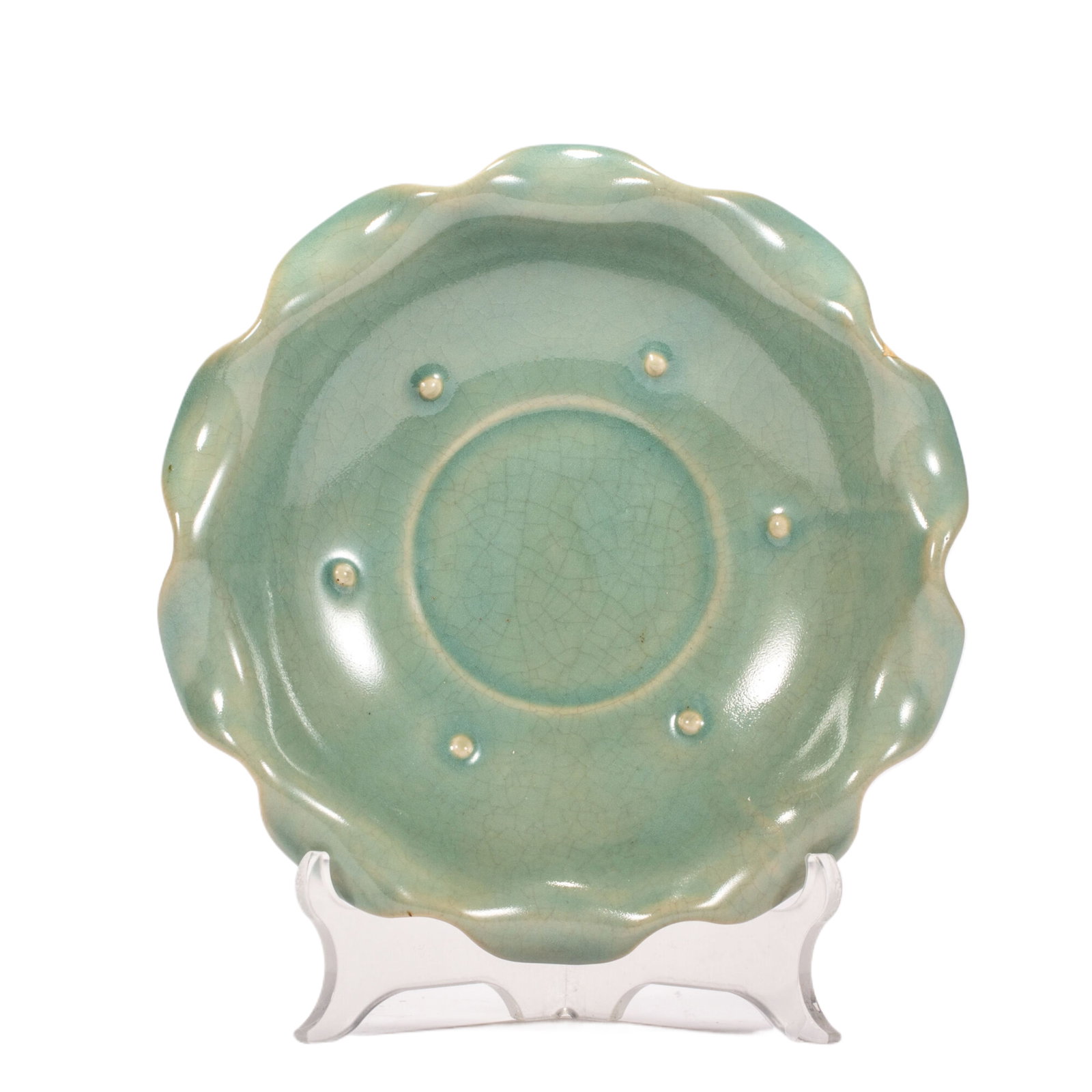 A Chinese Ru Kiln Plate: A Chinese Ru Kiln Plate (19 x 4.5cm,Weight 320 grams)