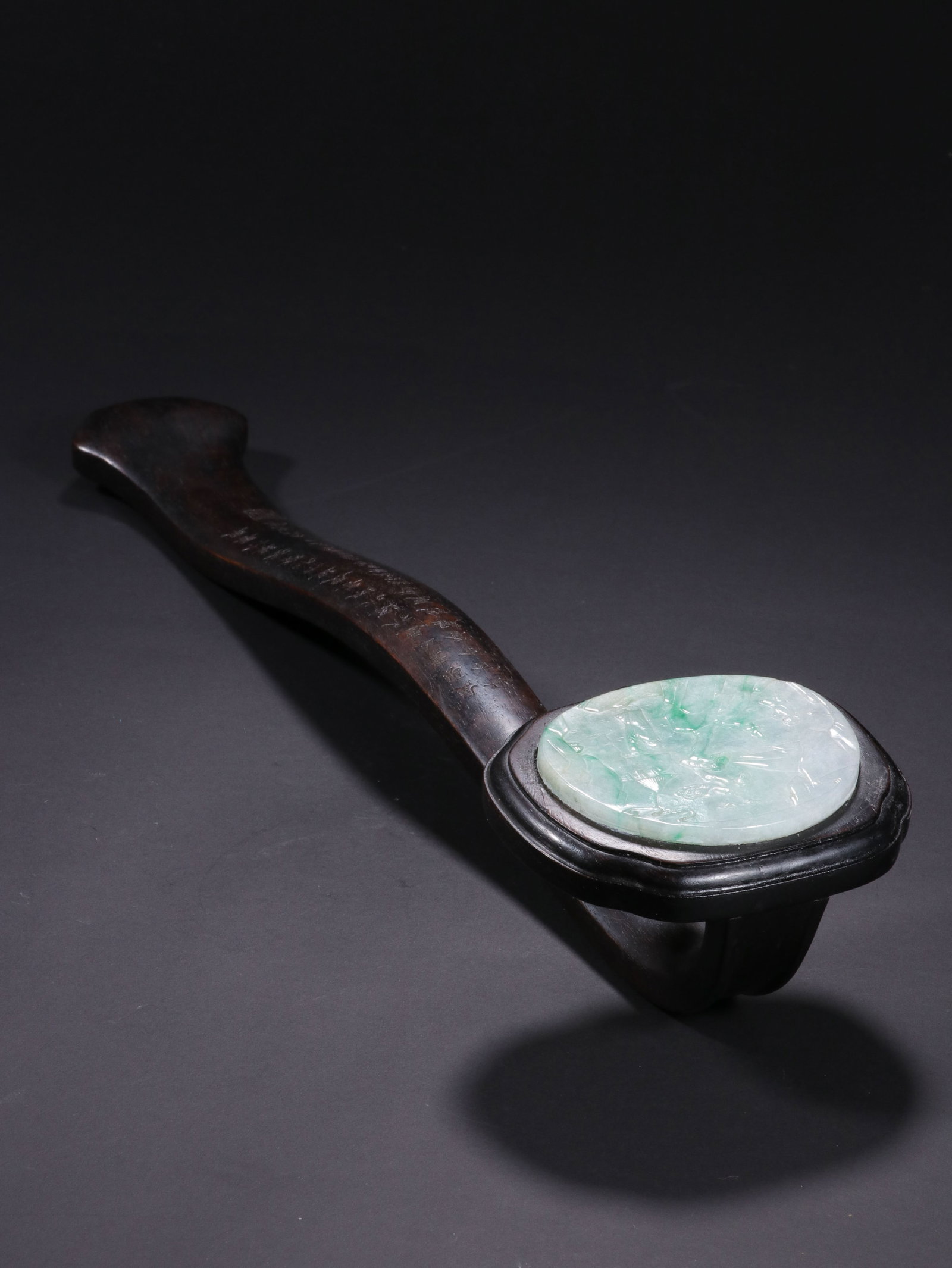 A Chinese Jadeite Ruyi Scepter - 6