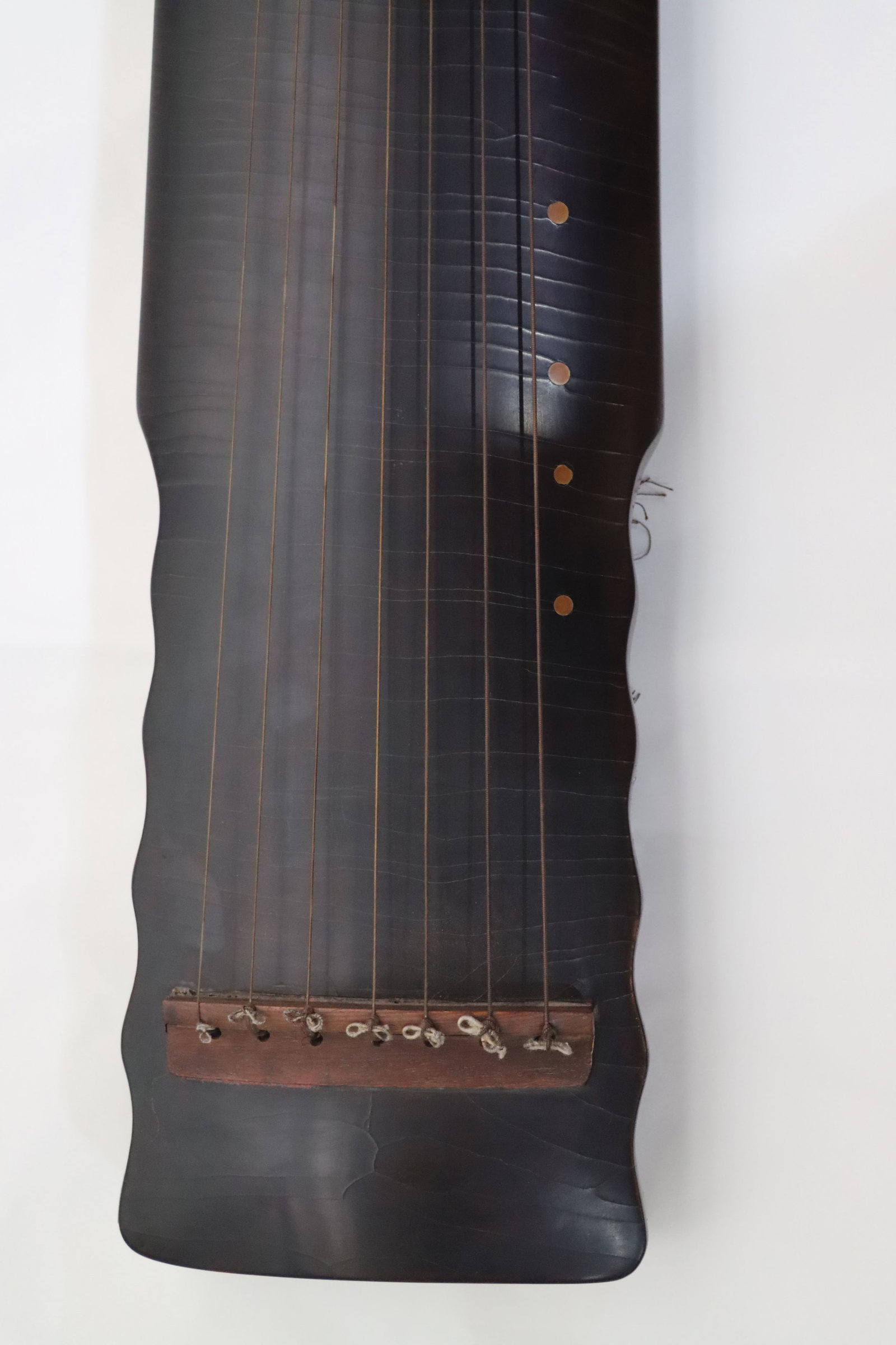 Lacquerware Carved Poetry Pattern Guqin - 3