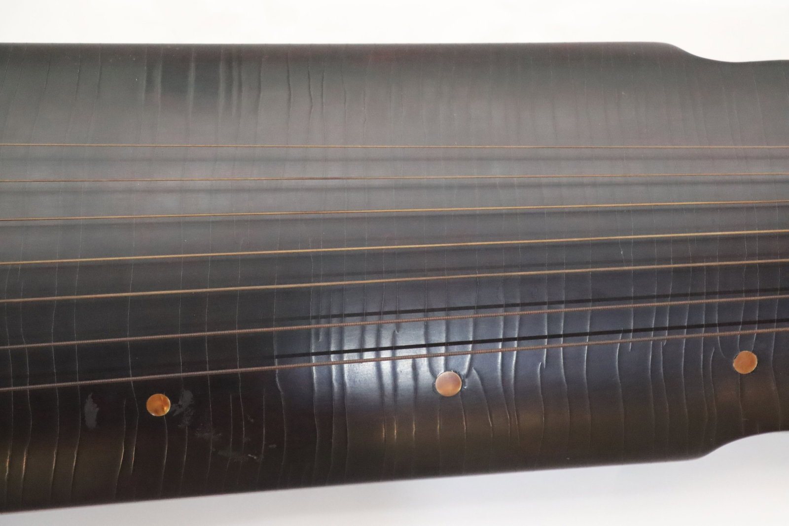 Lacquerware Carved Poetry Pattern Guqin - 4