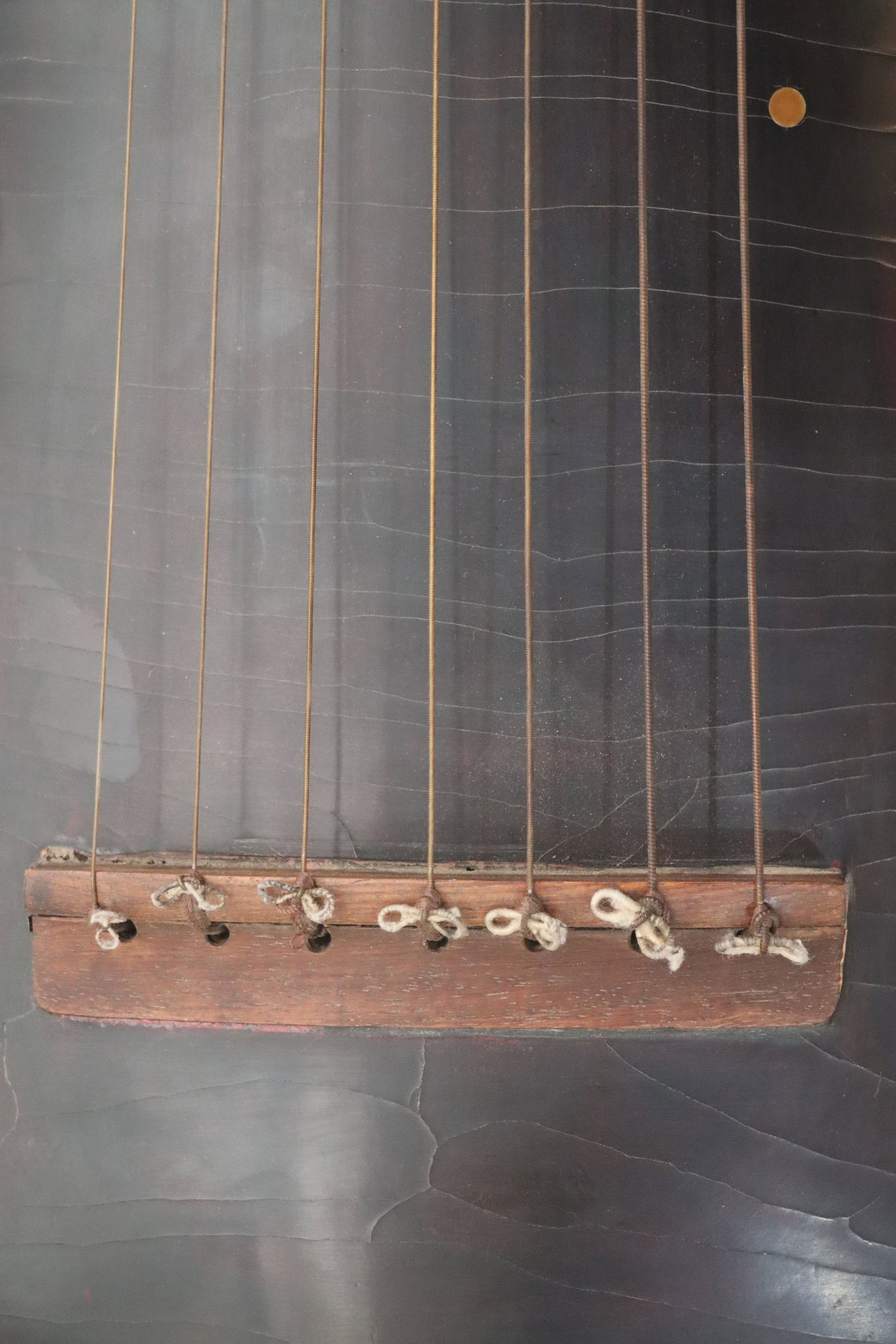 Lacquerware Carved Poetry Pattern Guqin - 5