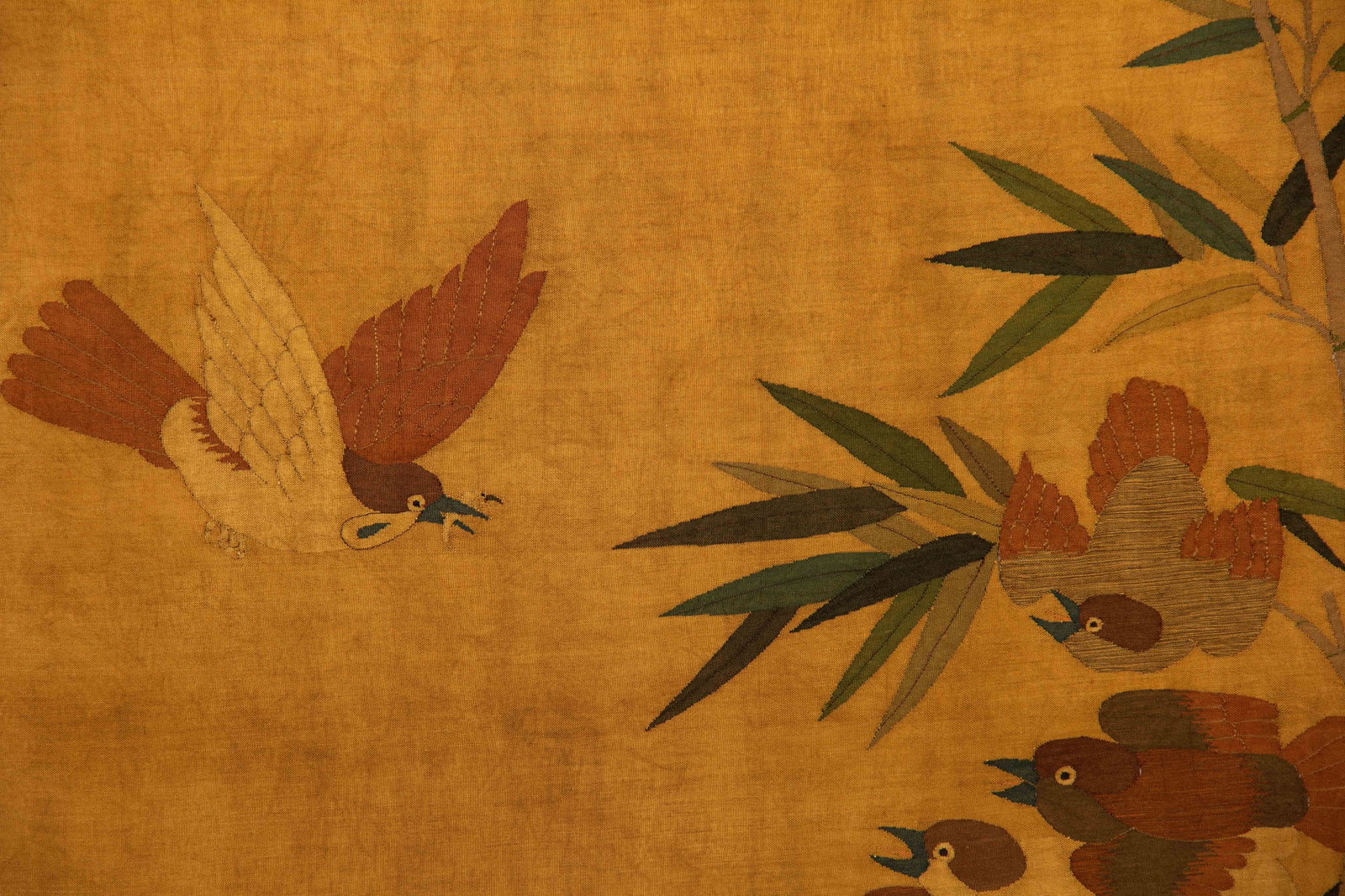 A Chinese Kesi Bird-and-Flower Panel - 5