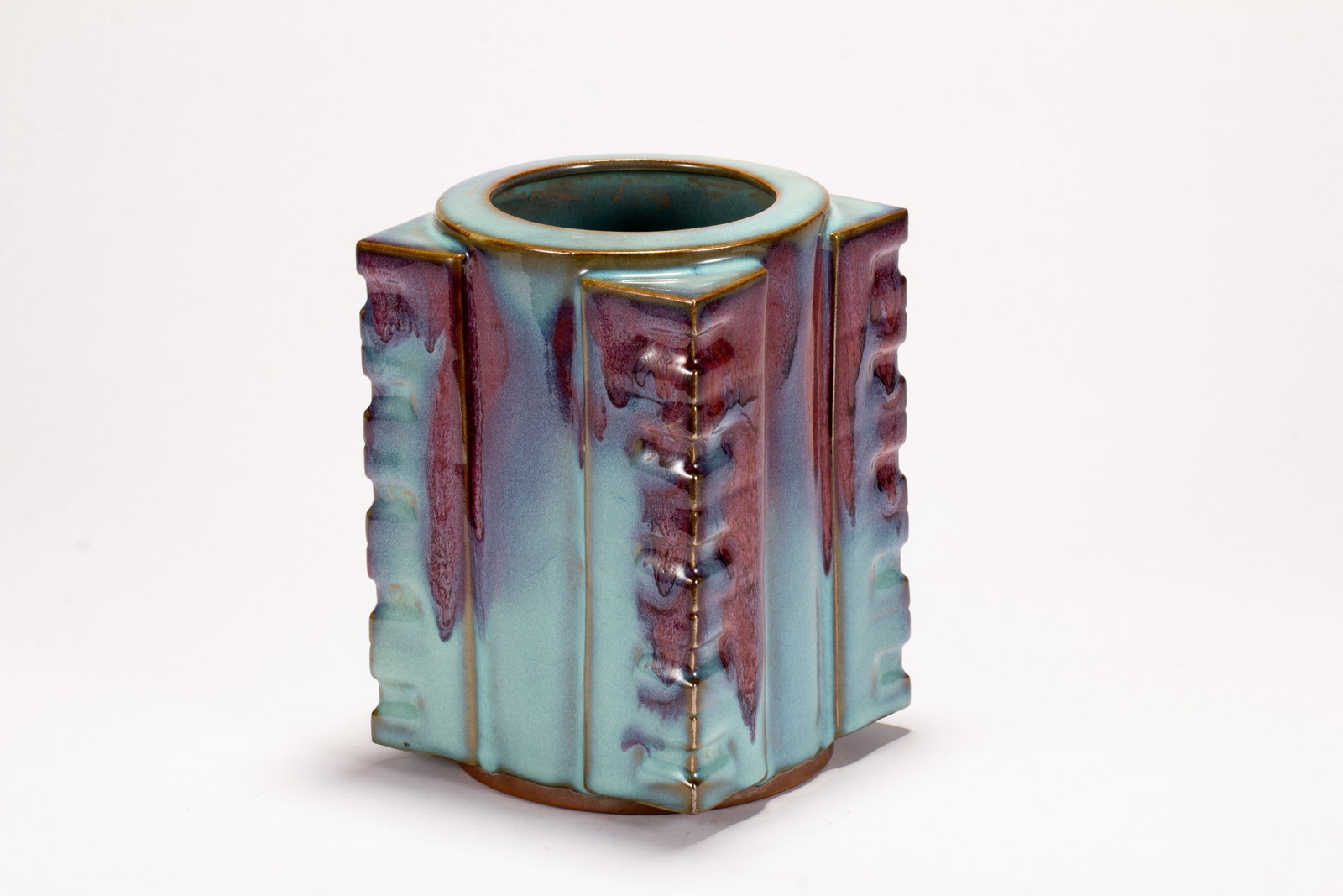 A Chinese Jun Kiln Square Vase - 10