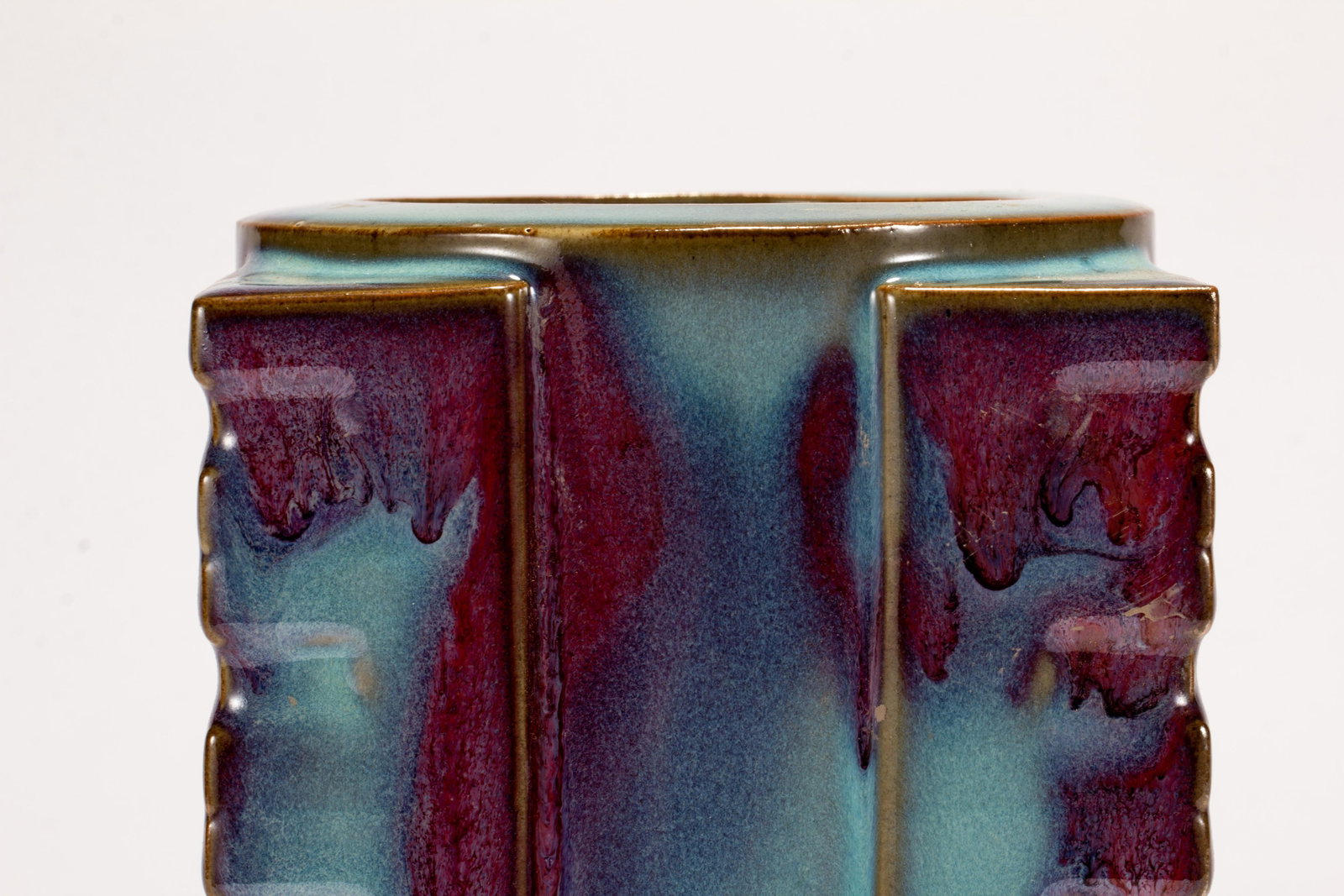 A Chinese Jun Kiln Square Vase - 2