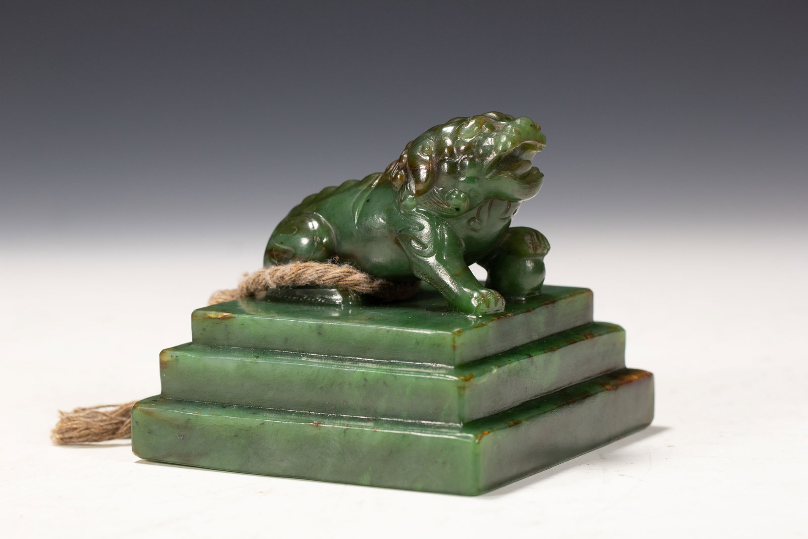 A Chinese Spinach Jade Seal - 4