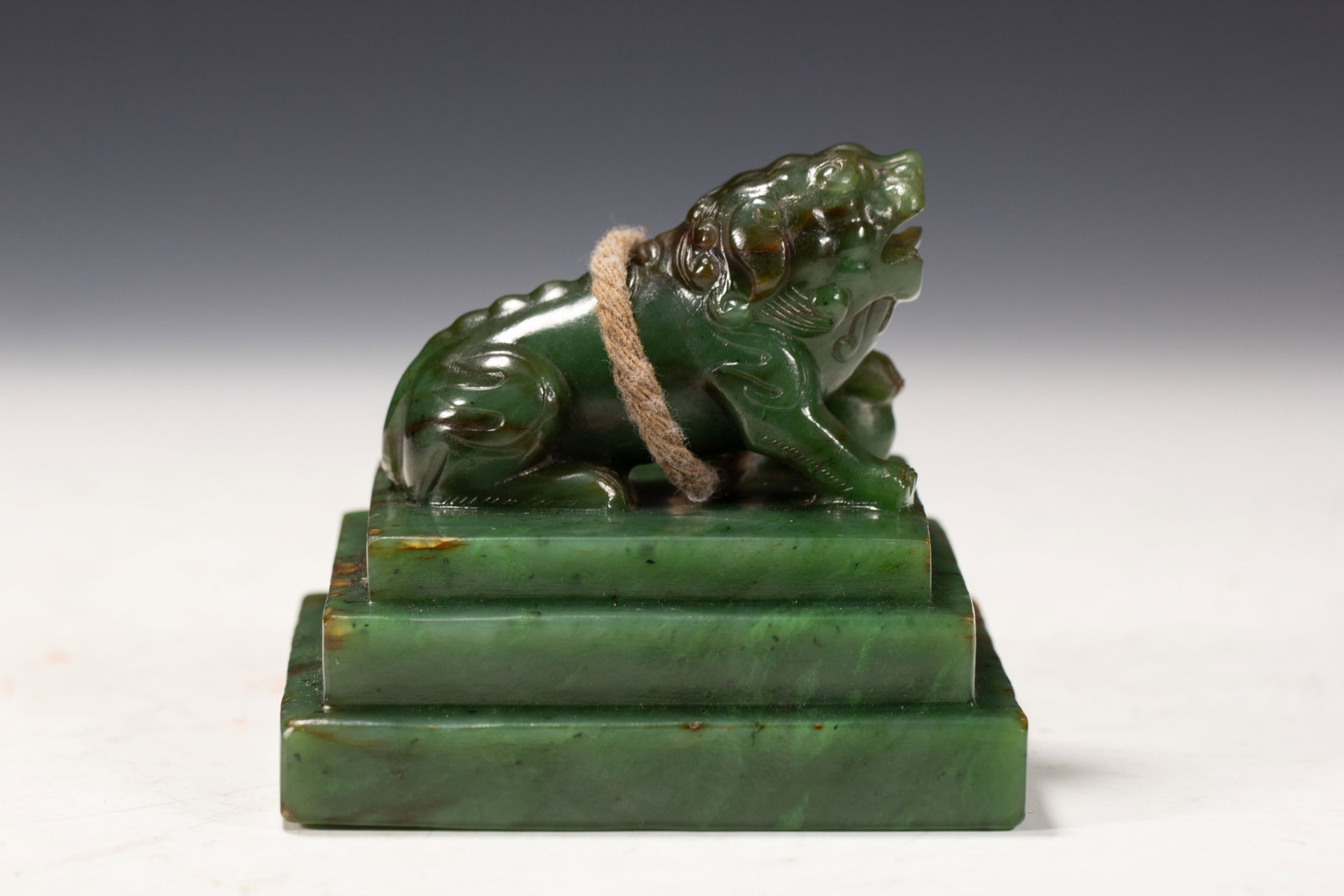 A Chinese Spinach Jade Seal - 8