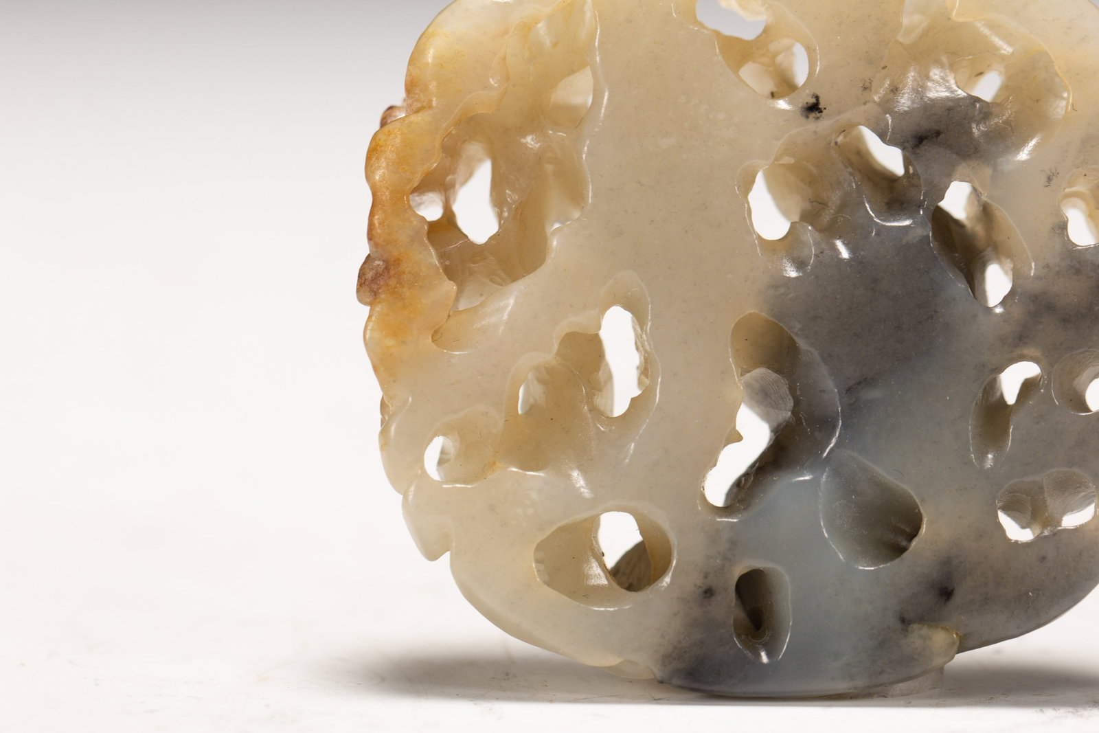 A Chinese Hetian Jade Openwork Plaque - 7