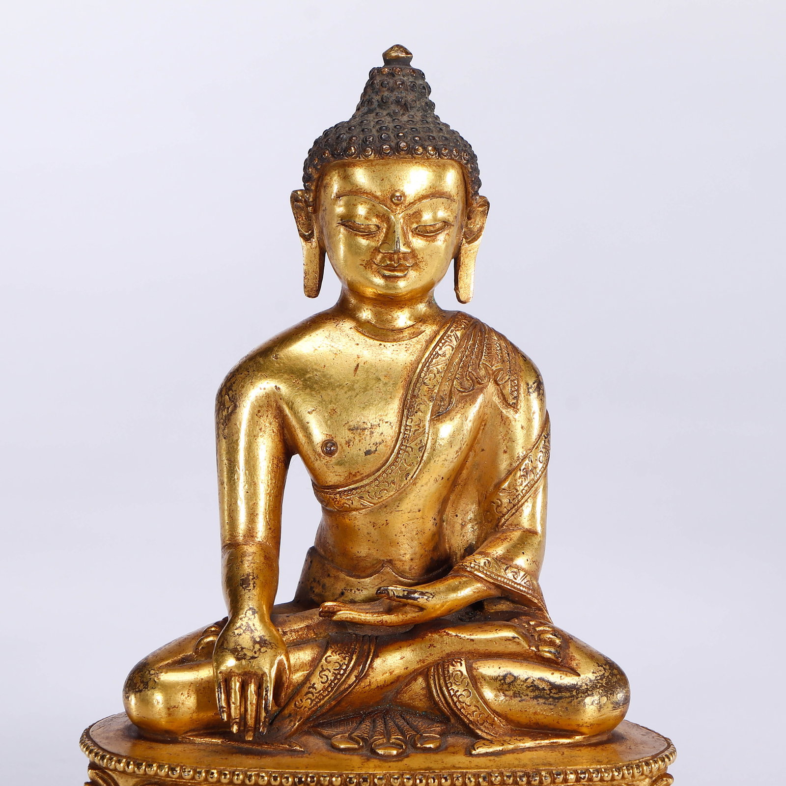 A Chinese Gilt-Bronze Buddha - 2