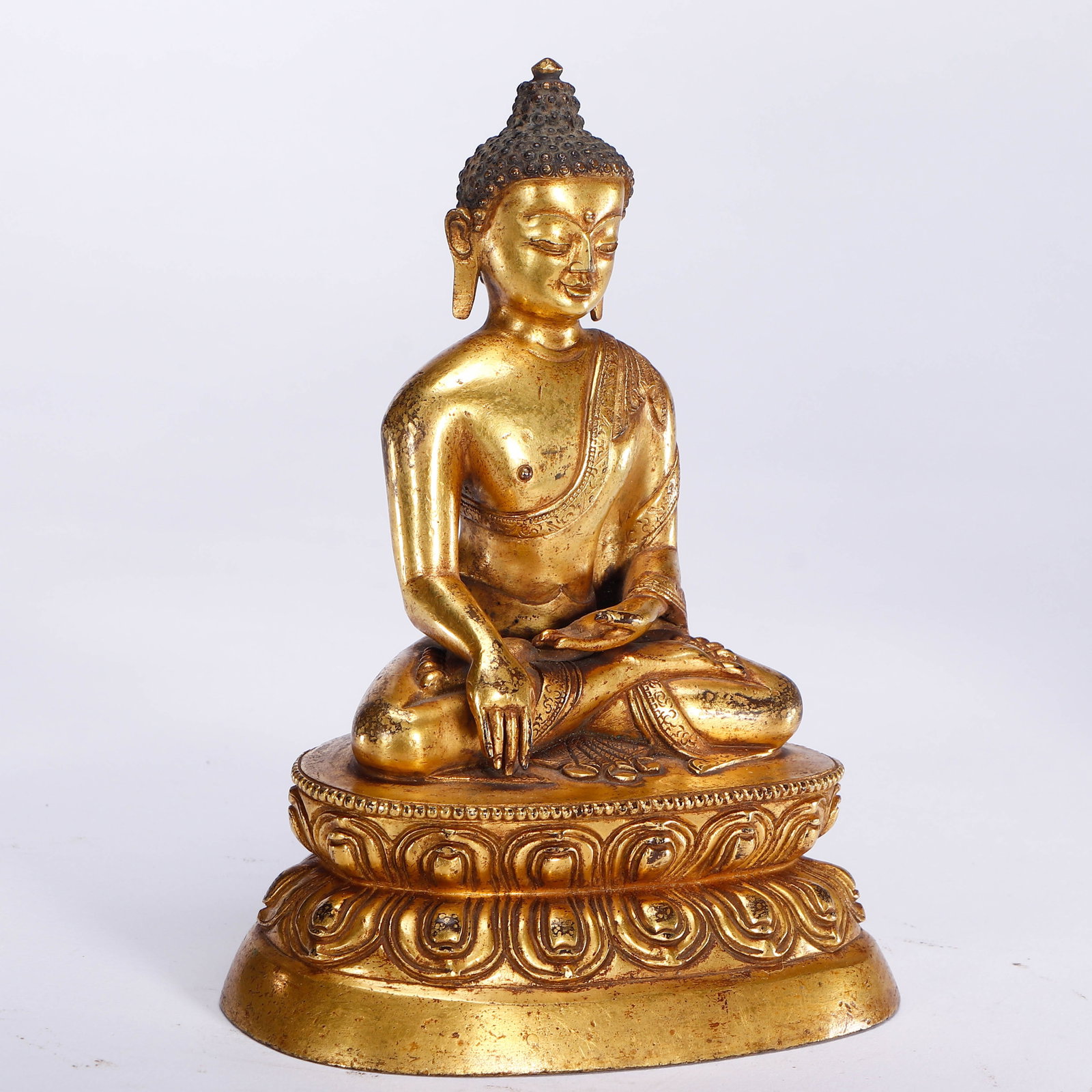 A Chinese Gilt-Bronze Buddha - 5