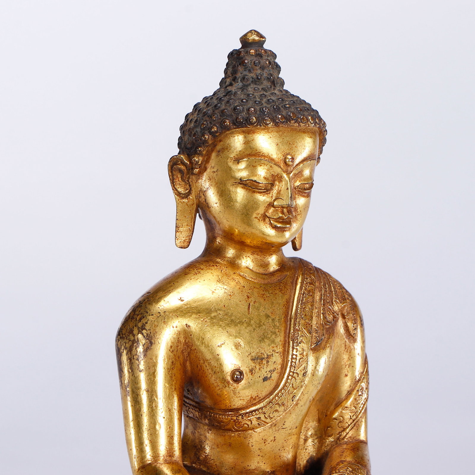 A Chinese Gilt-Bronze Buddha - 6