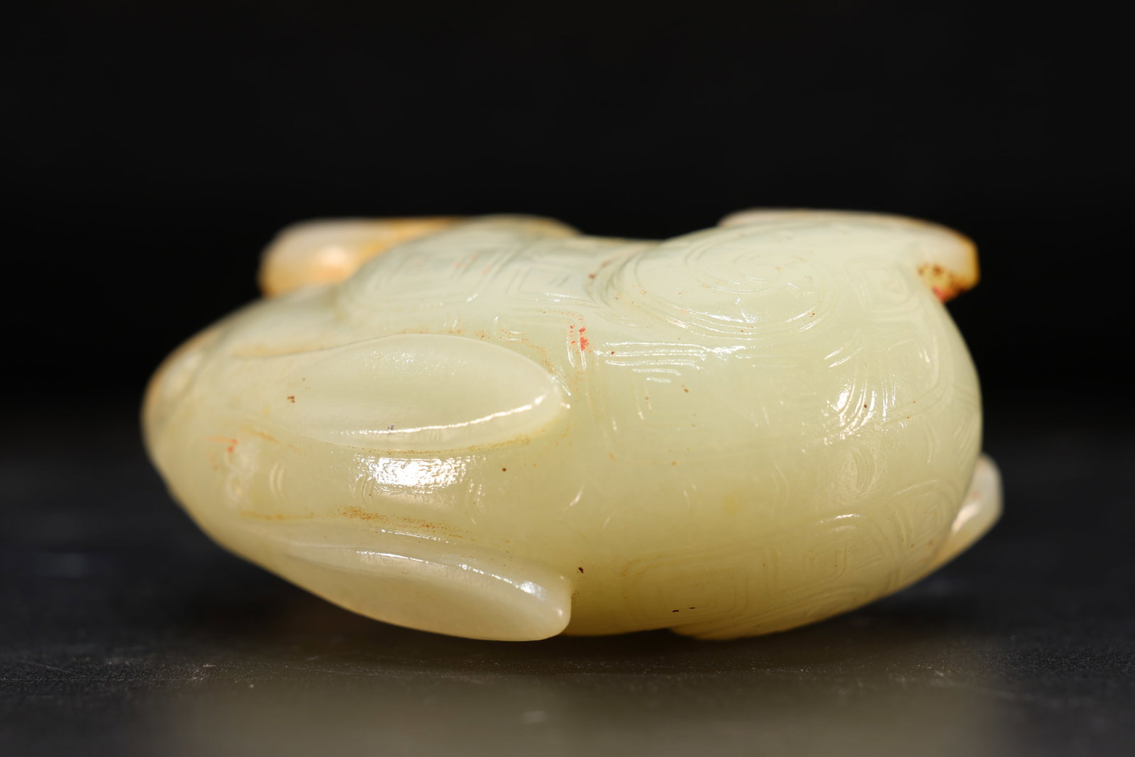 Jade Carved Beast Face Pattern Rabbit Shape Ornament - 4