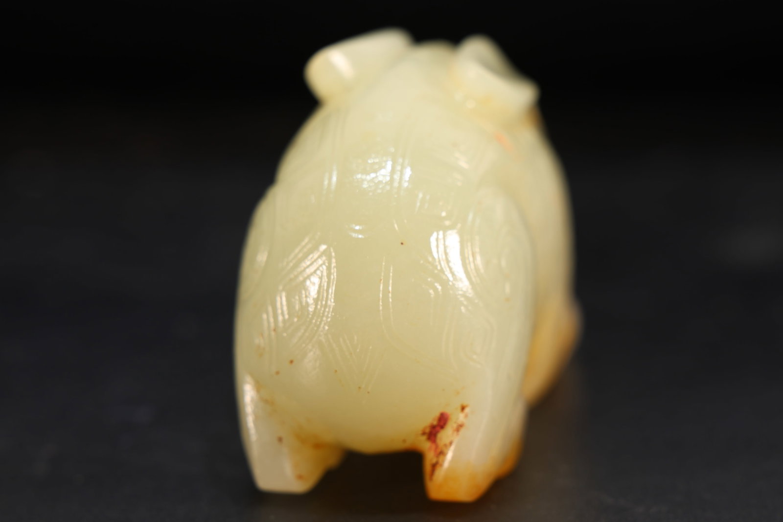 Jade Carved Beast Face Pattern Rabbit Shape Ornament - 6