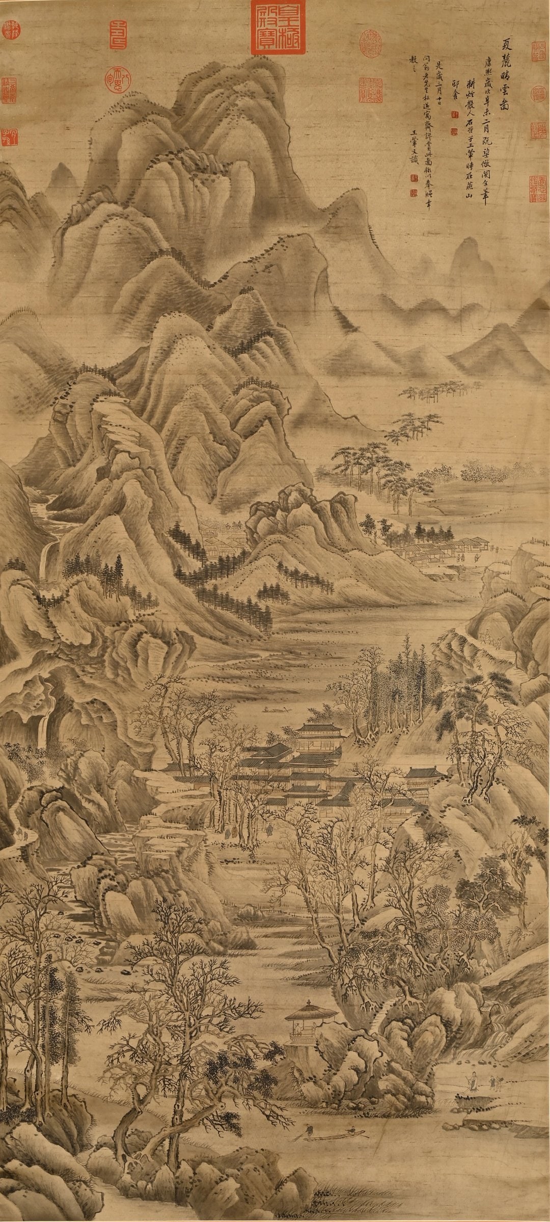 Chinese Drawing Landscape Painting,Wang Hui Mark: Chinese Drawing Landscape Painting,Wang Hui Mark ?175 x 85cm?