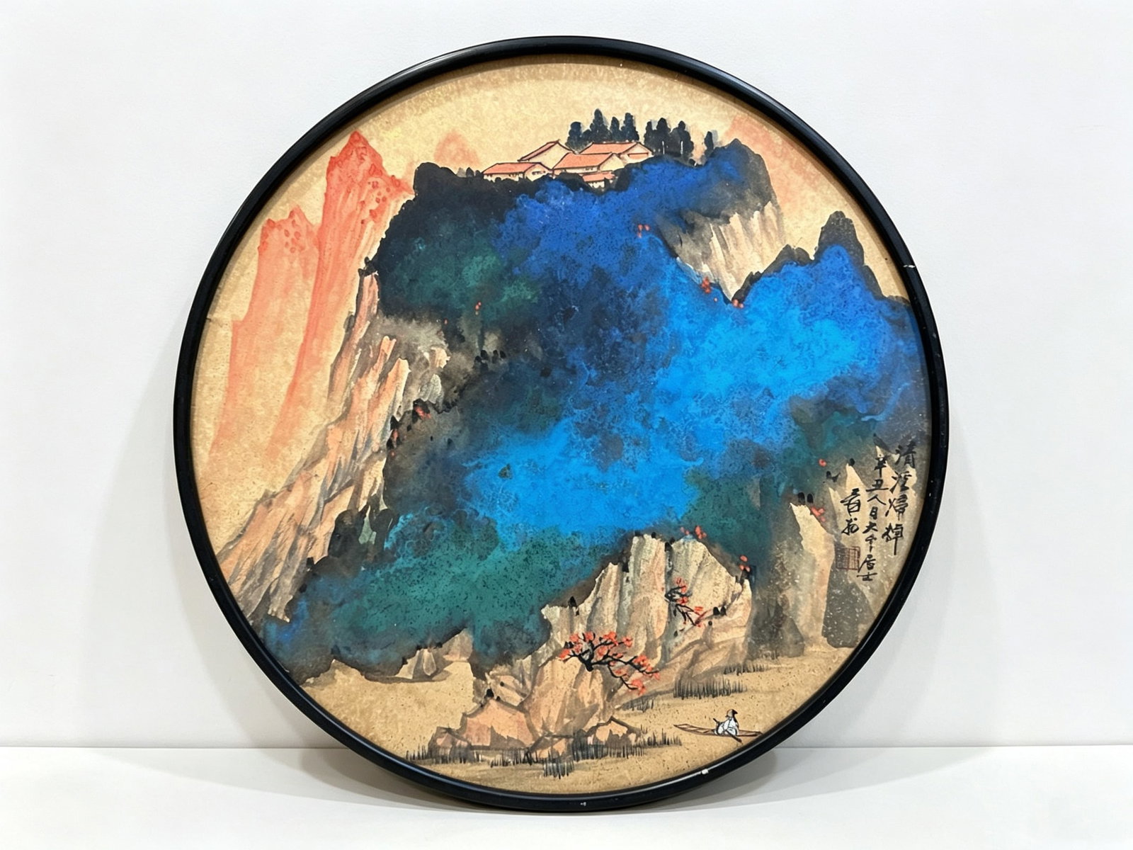 Chinese Drawing Colored Landscape Painting,Zhang Daqian Mark: Chinese Drawing Colored Landscape Painting,Zhang Daqian Mark ?45 x 45cm?