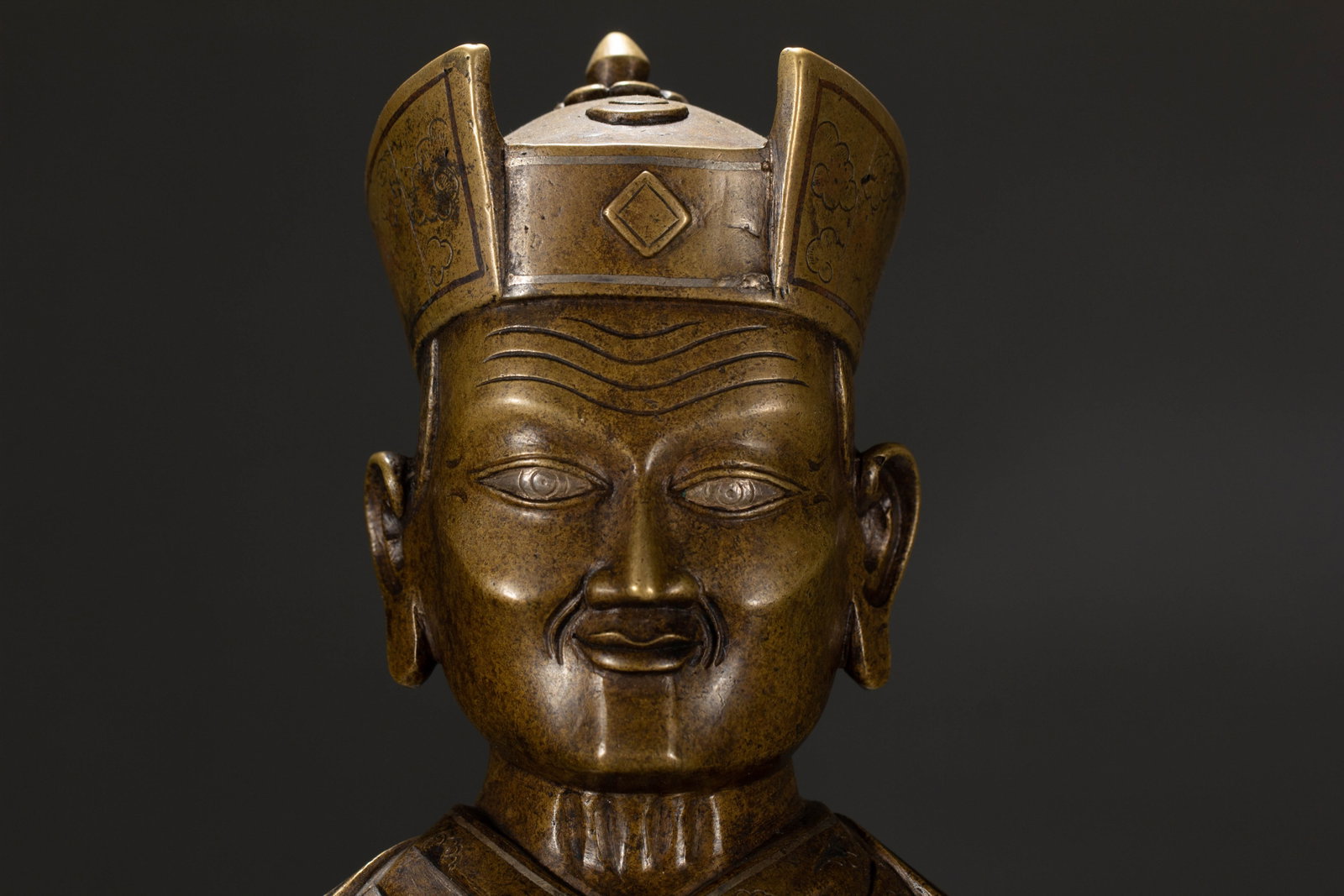 A Chinese Alloy Copper Lama Statue - 2