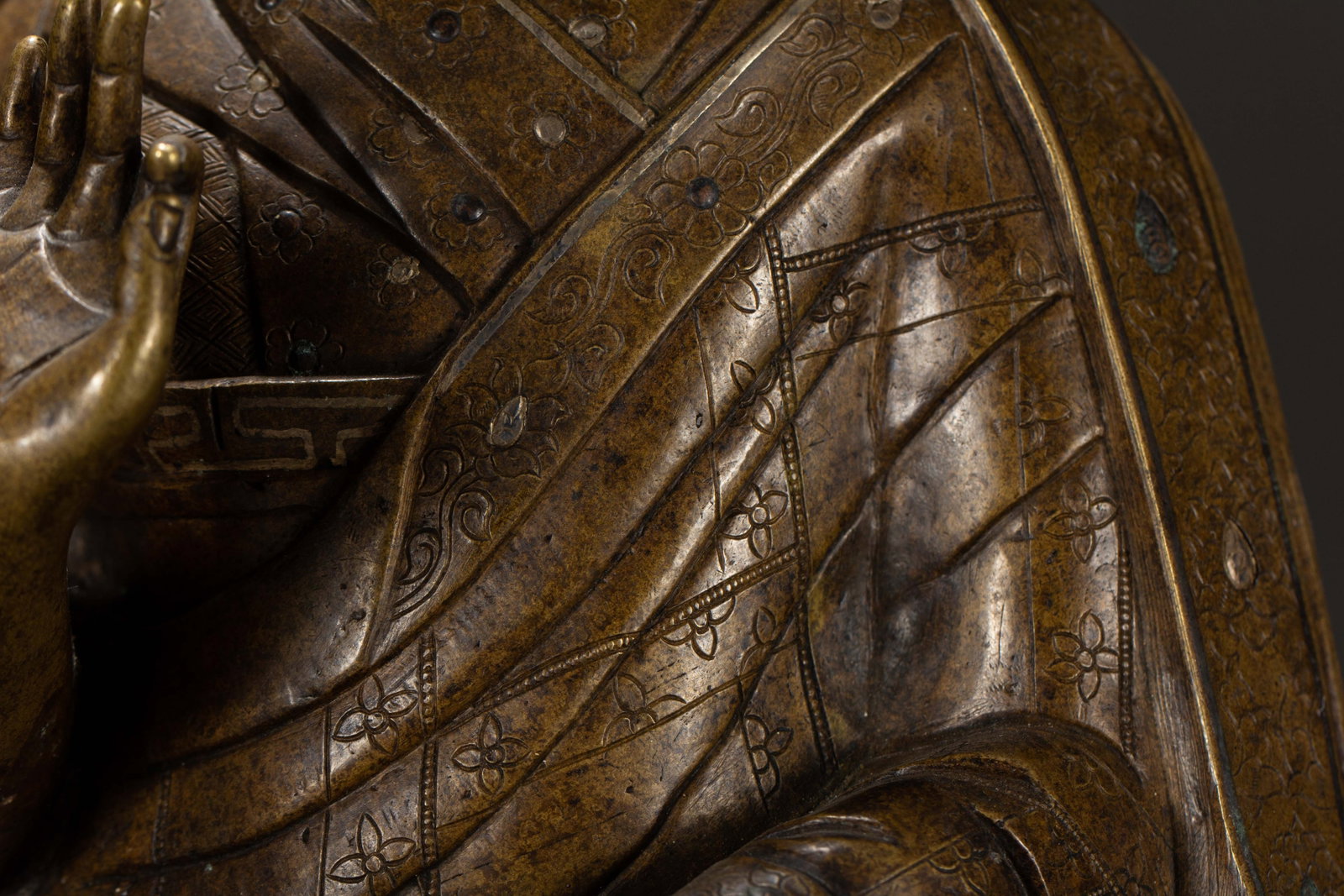 A Chinese Alloy Copper Lama Statue - 5