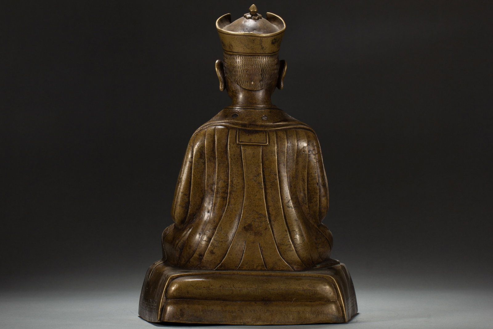 A Chinese Alloy Copper Lama Statue - 8
