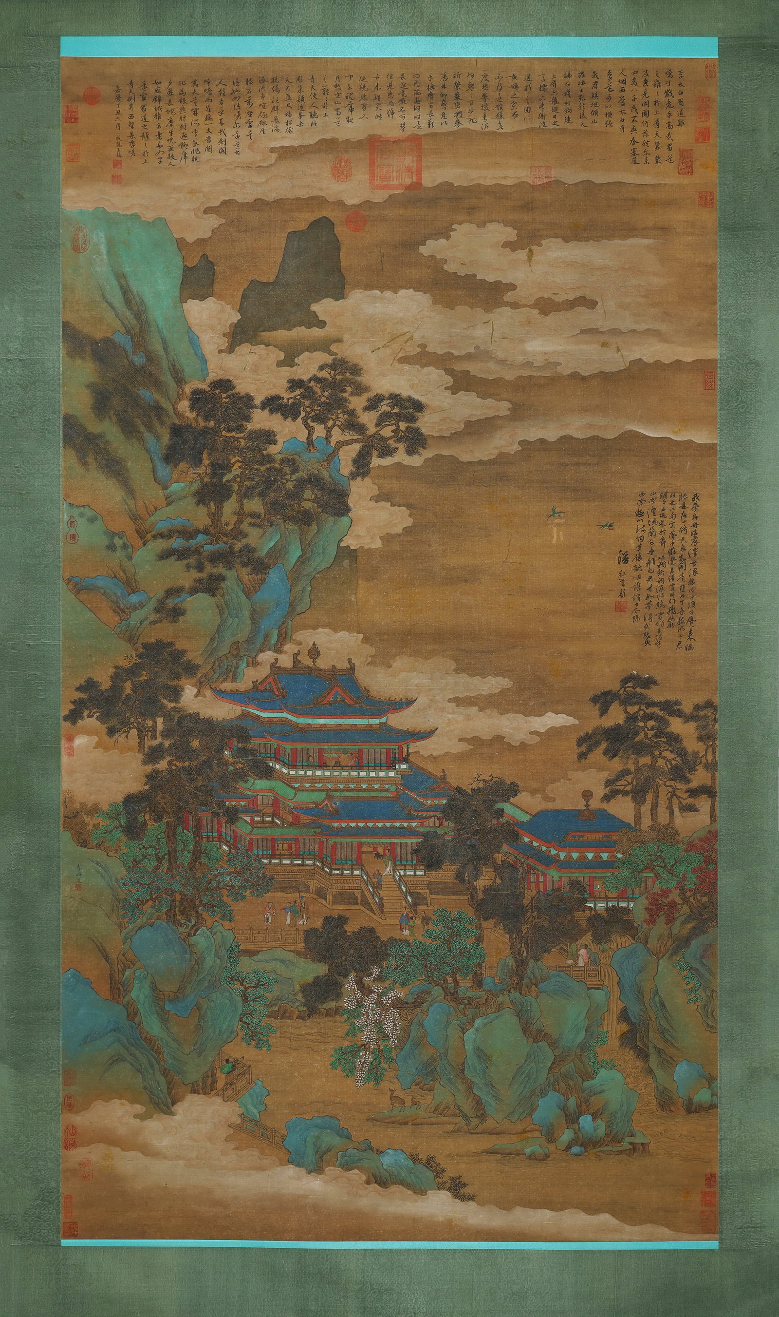 Chinese Drawing Landscape and Character Story Painting,Li Zhaodao Mark (1 of 10)