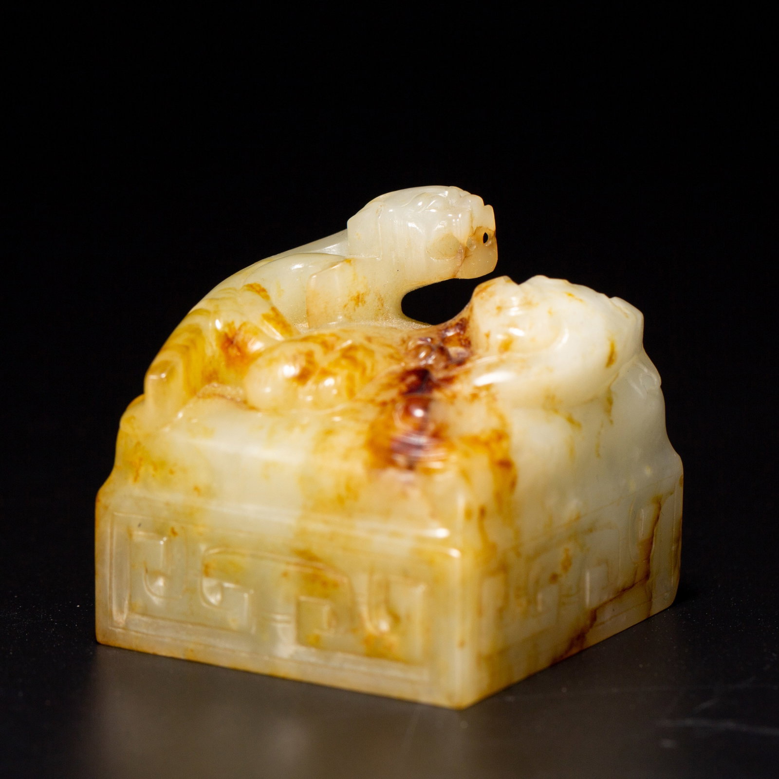 A Chinese Archaic Jade Seal: A Chinese Archaic Jade Seal (3.6 x 3.6 x 4cm,Weight 110 grams)