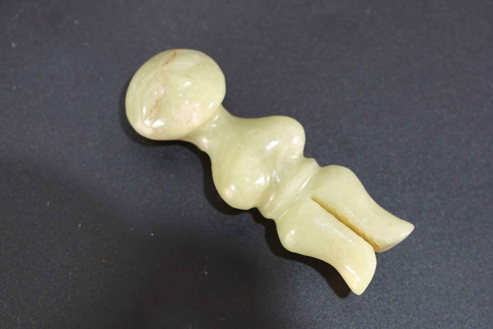 Hongshan Jade Carved Character Shape Bi (1 of 6)