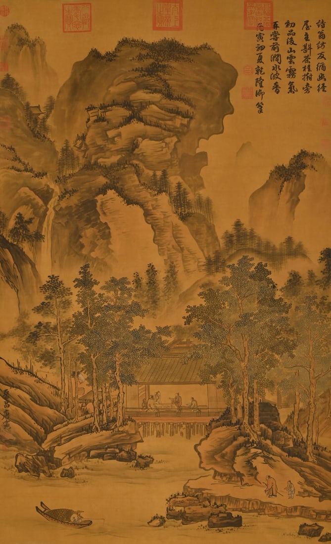 Chinese Drawing Landscape and Character Story Painting,Tang Yin Mark (1 of 9)