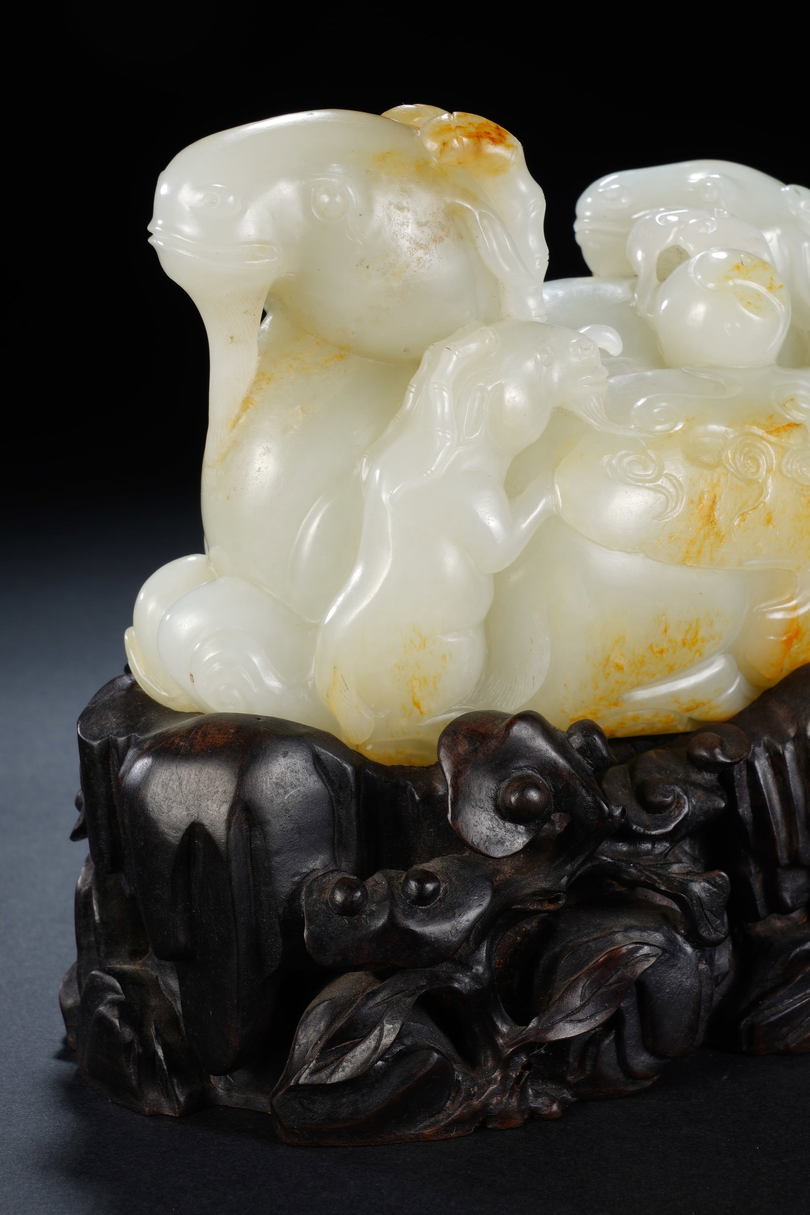 Jade Carved Ram Shape Figure - 3