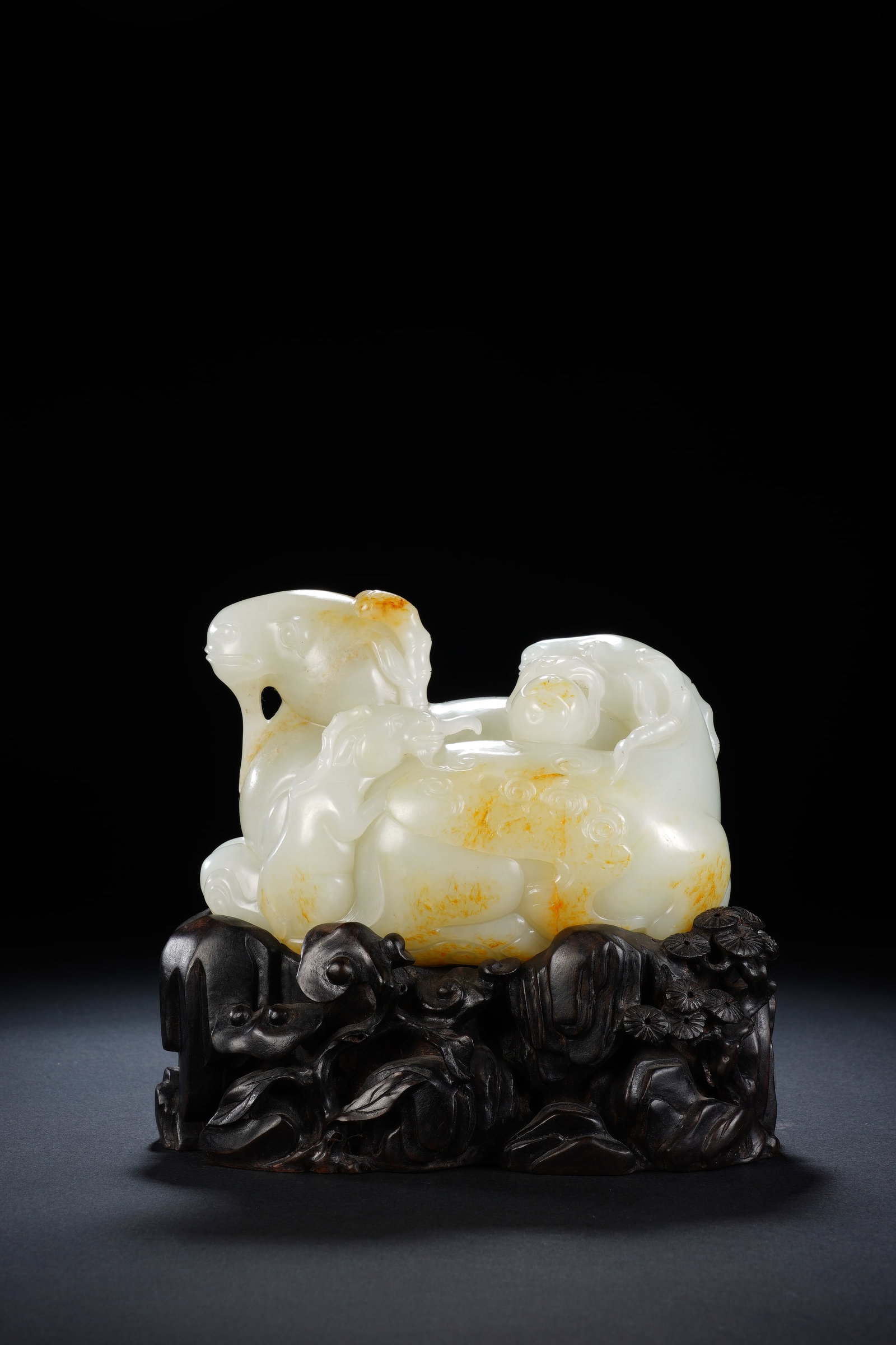 Jade Carved Ram Shape Figure - 5