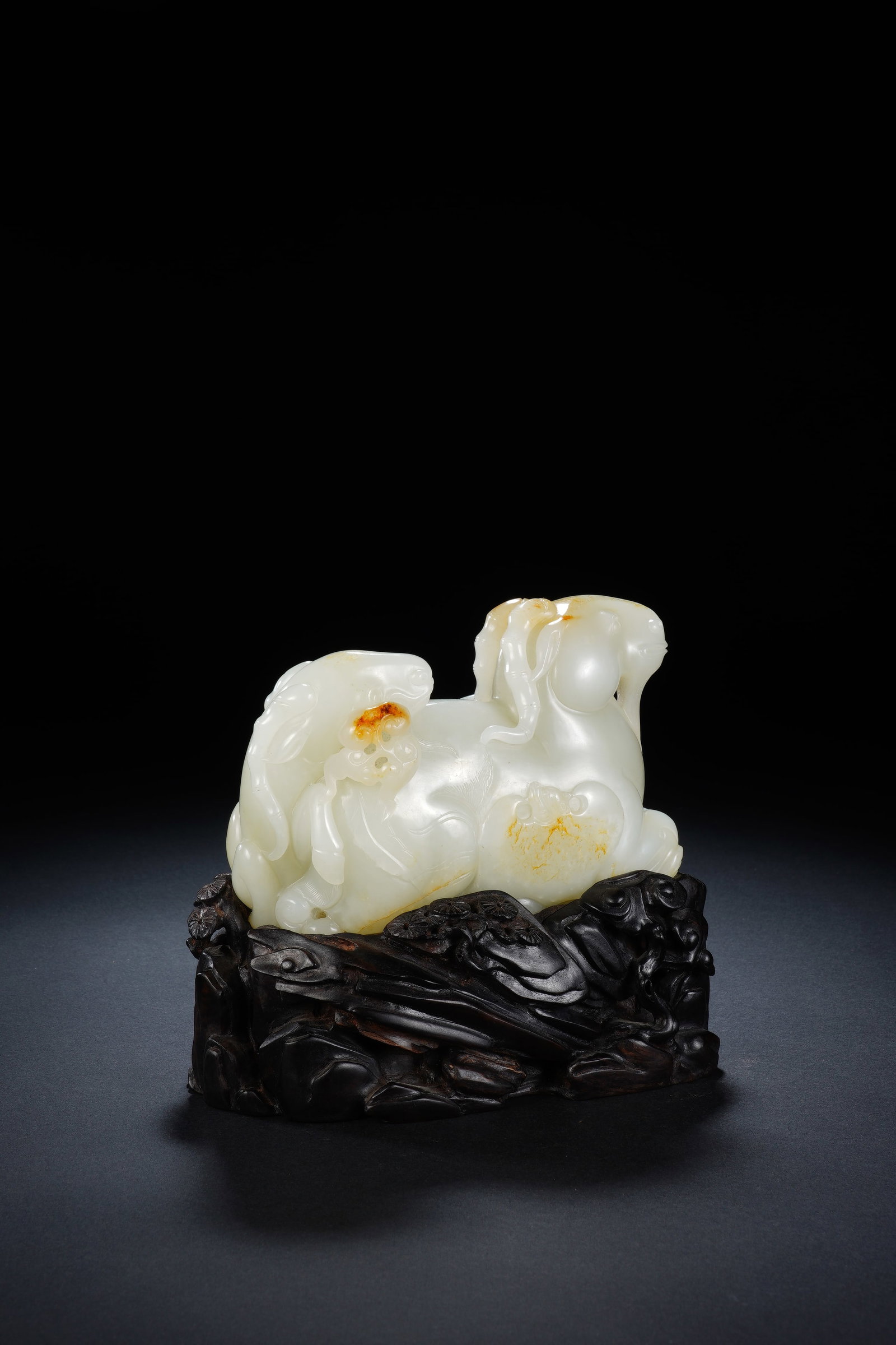 Jade Carved Ram Shape Figure - 7
