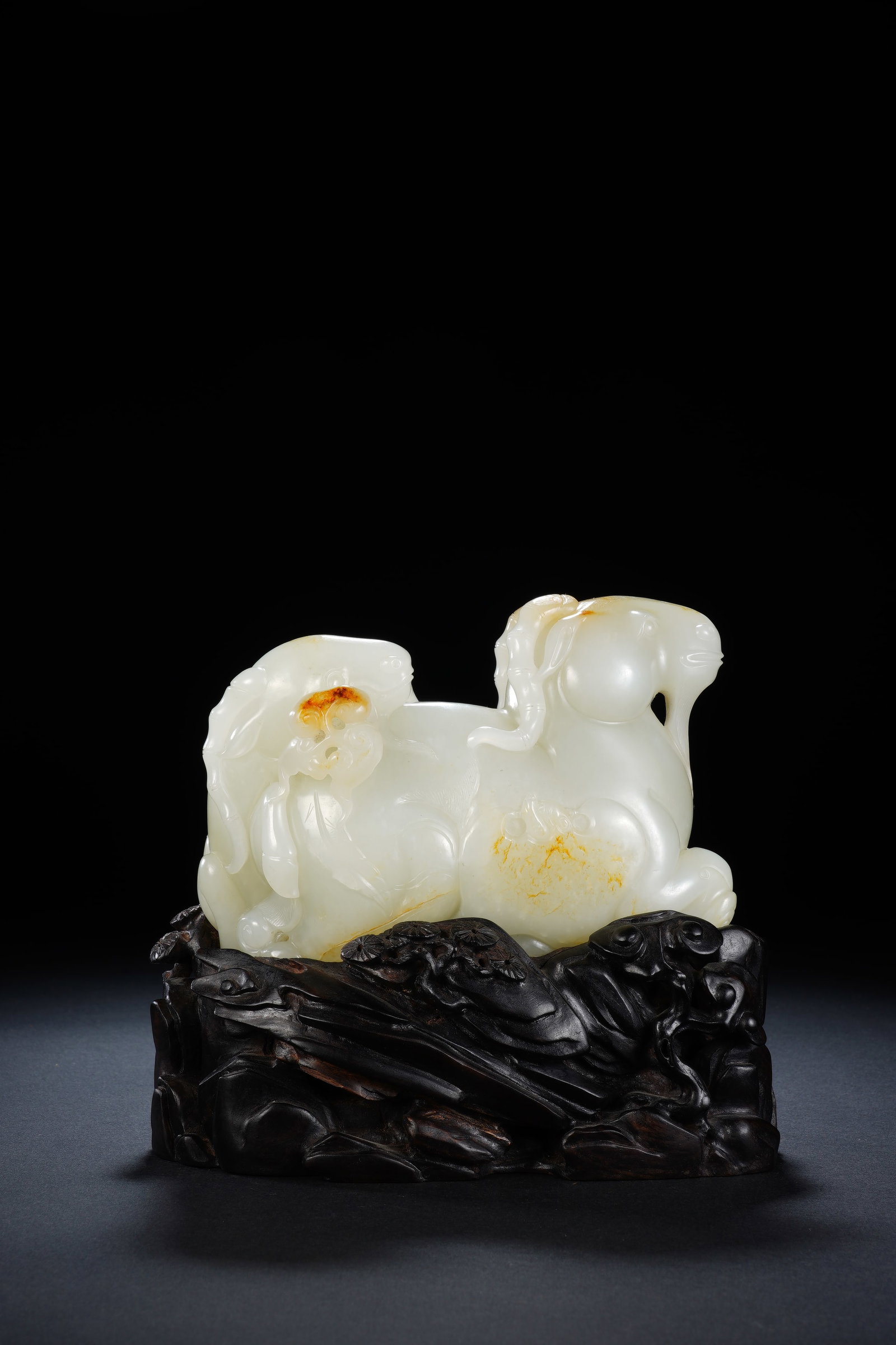 Jade Carved Ram Shape Figure - 8