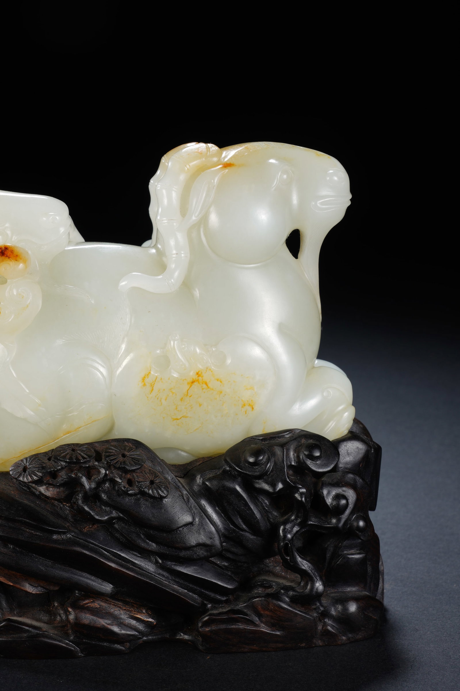 Jade Carved Ram Shape Figure - 9
