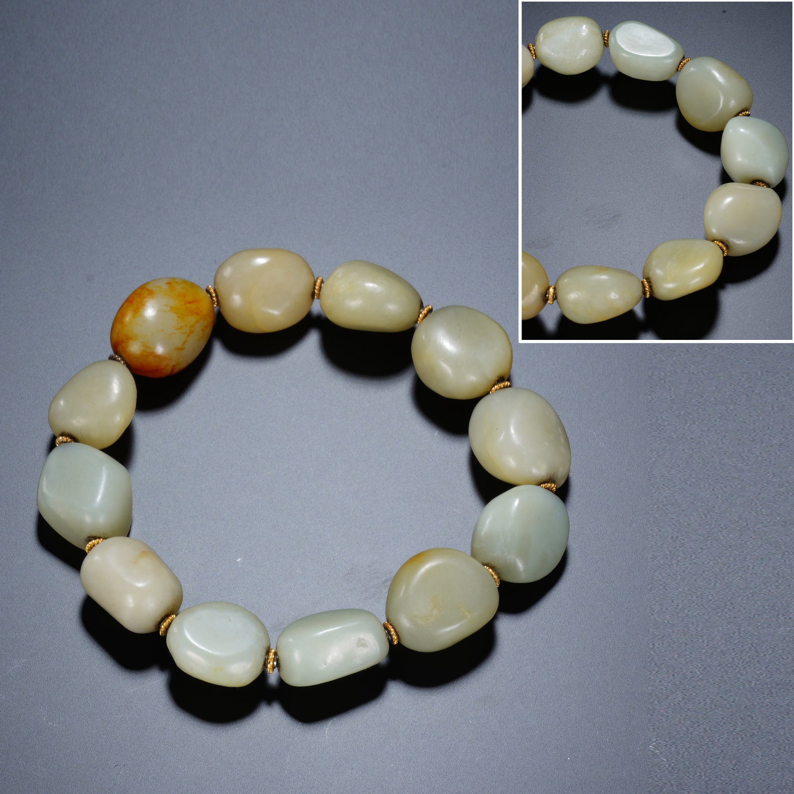 Jade Stone Bead Bracelet (1 of 7)