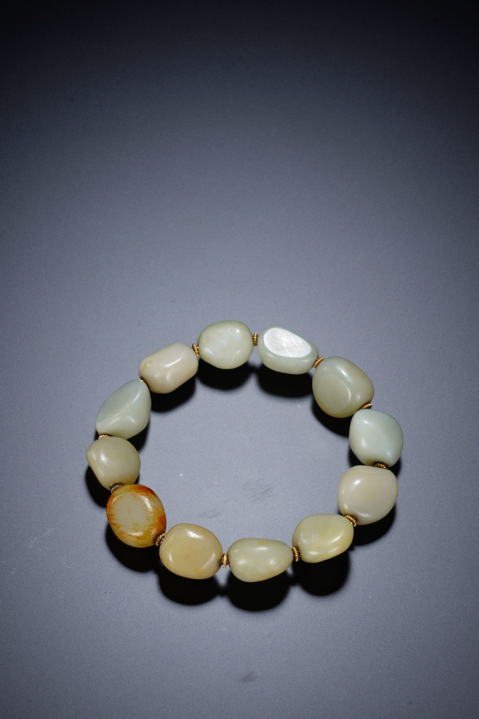 Jade Stone Bead Bracelet - 4