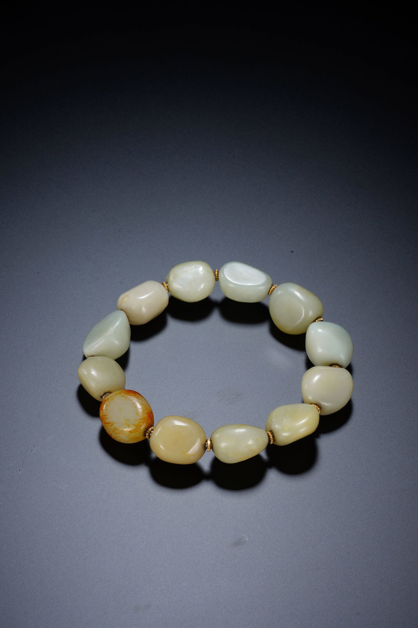 Jade Stone Bead Bracelet - 7