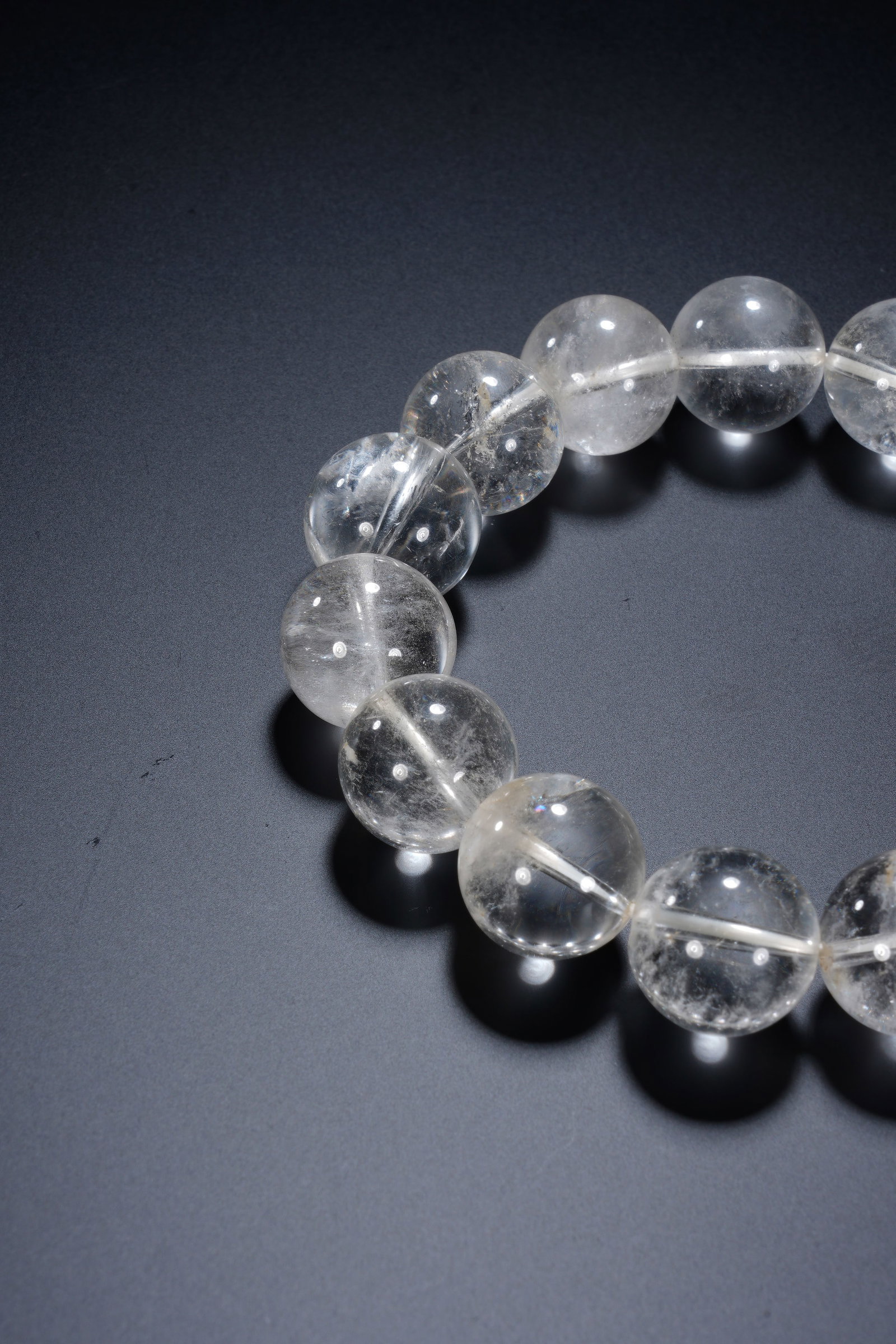 White Crystal Bead Bracelet - 2