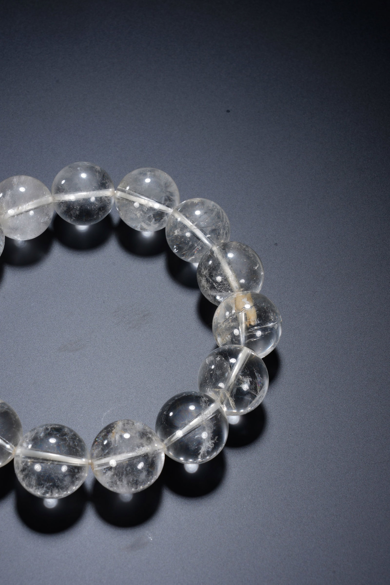 White Crystal Bead Bracelet - 3
