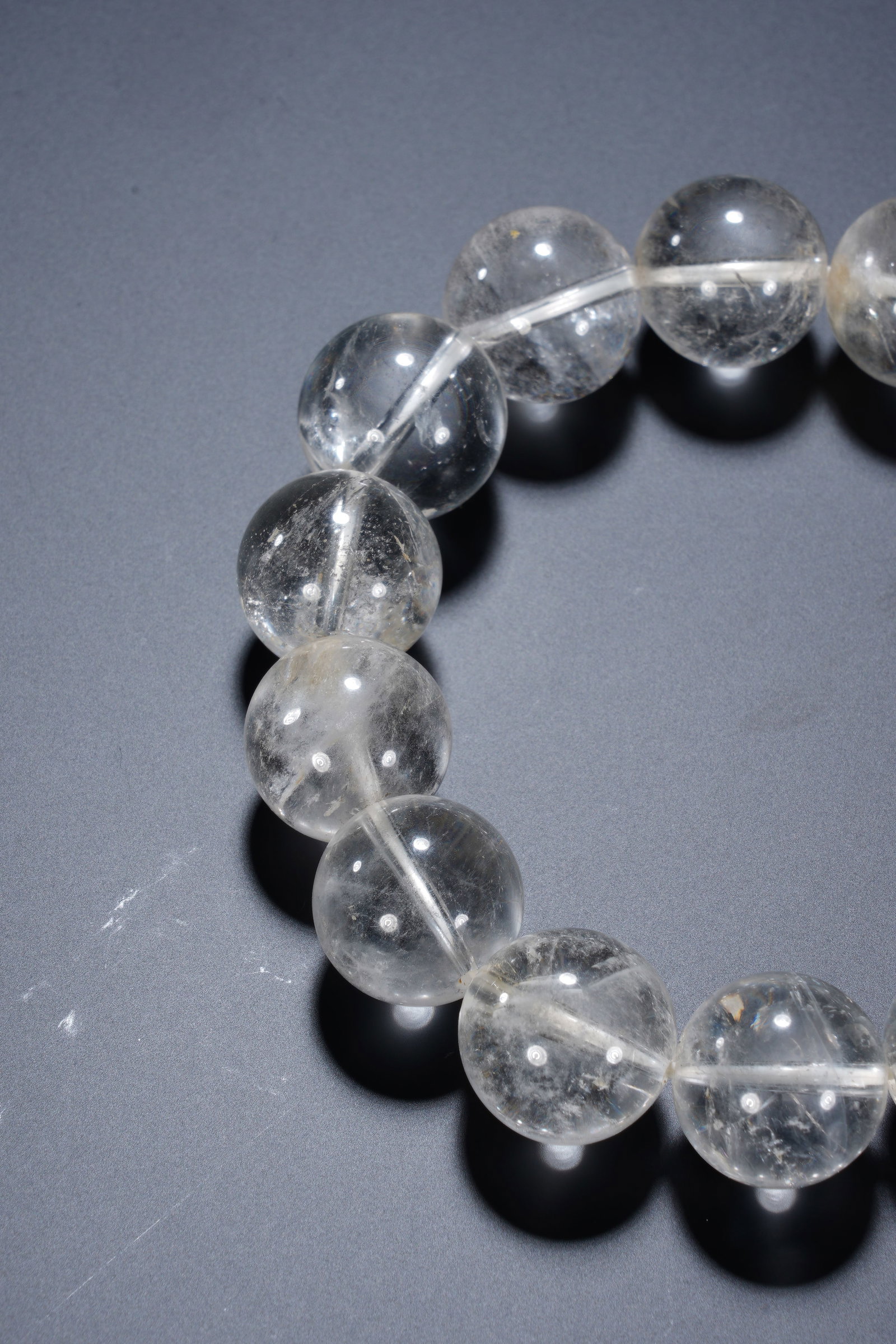 White Crystal Bead Bracelet - 5