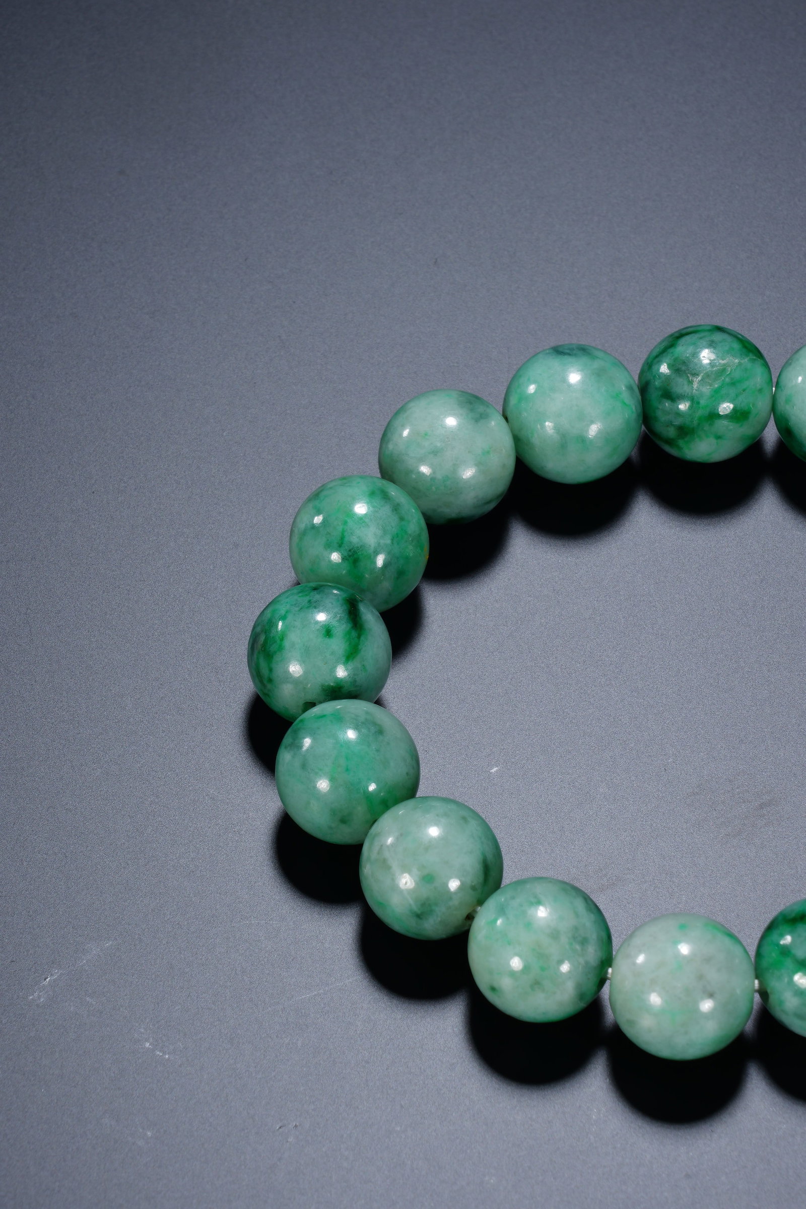 Jadeite Bead Bracelet - 2